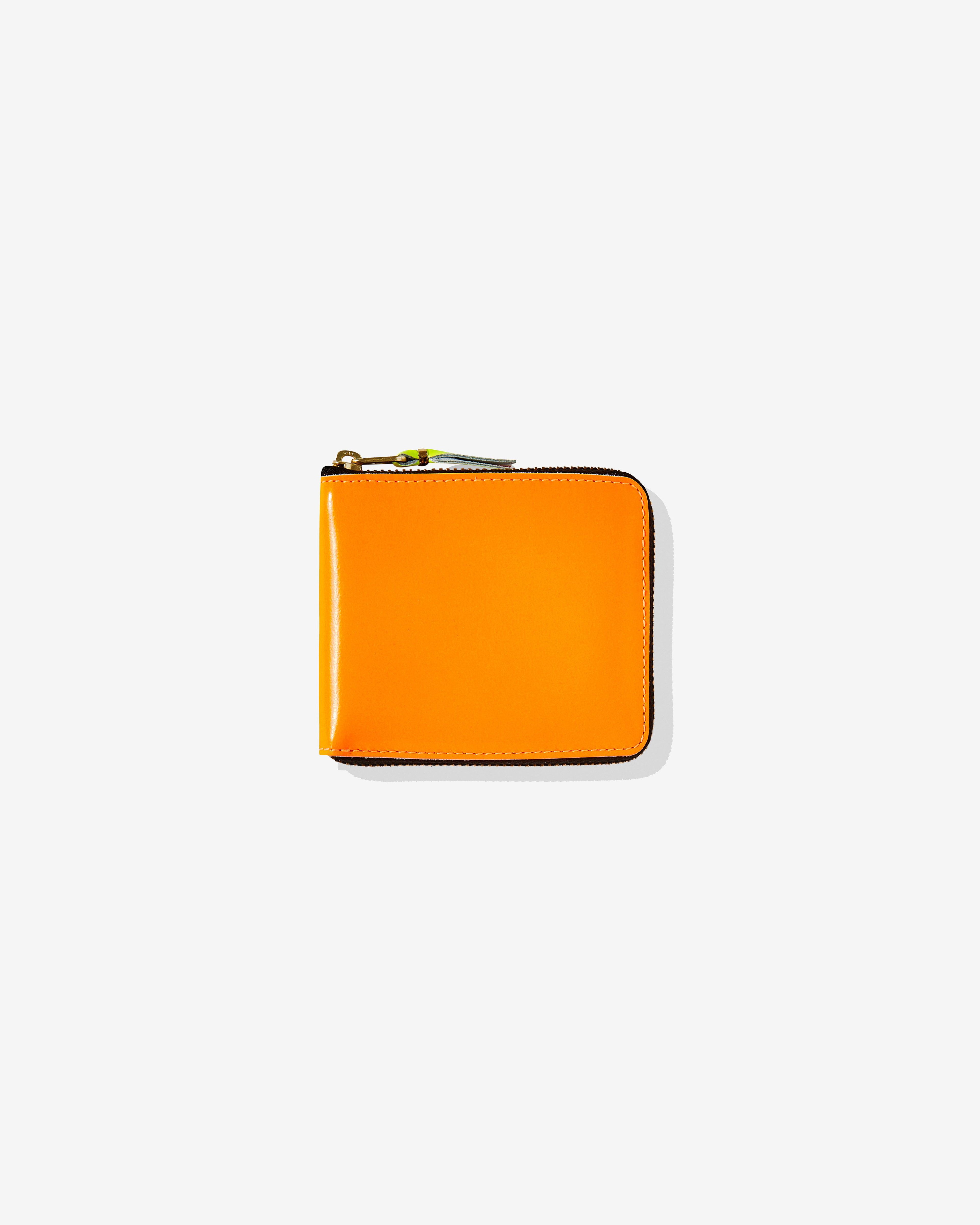 CDG Wallet - Super Fluo Full Zip Around Wallet - (Light Orange/Pink SA7100SF) by COMME DES GARCONS