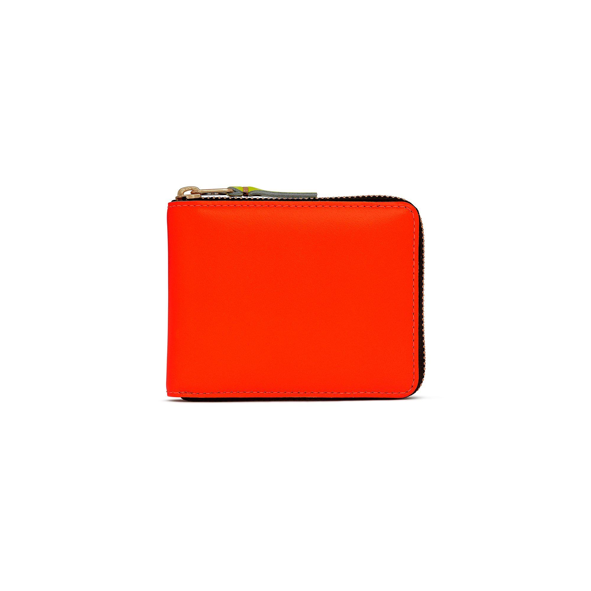 CDG Wallet - Super Fluo Full Zip Around Wallet - (Orange SA7100SF) by COMME DES GARCONS