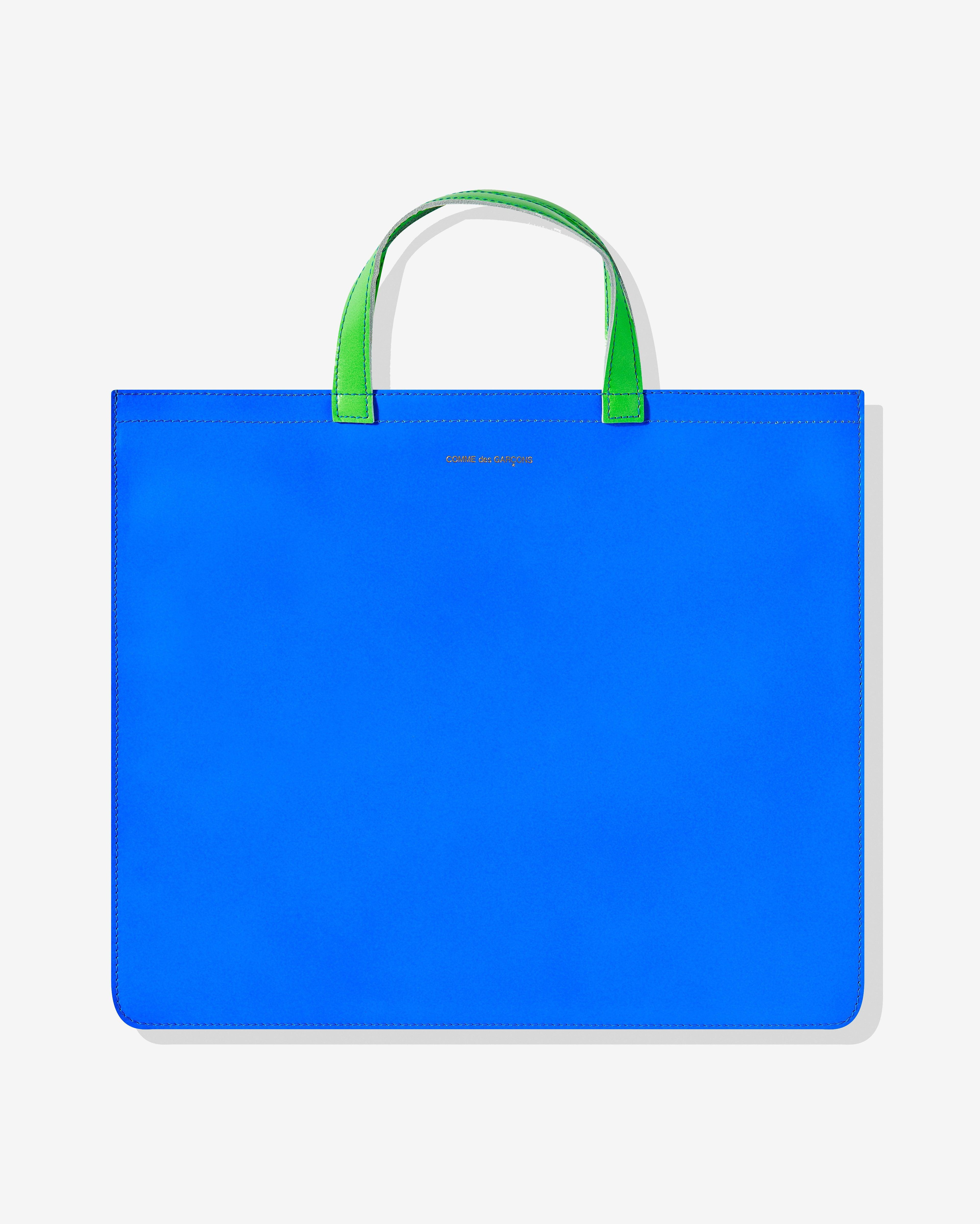CDG Wallet - Super Fluo Tote Bag - (Blue/Orange SA9000SF) by COMME DES GARCONS