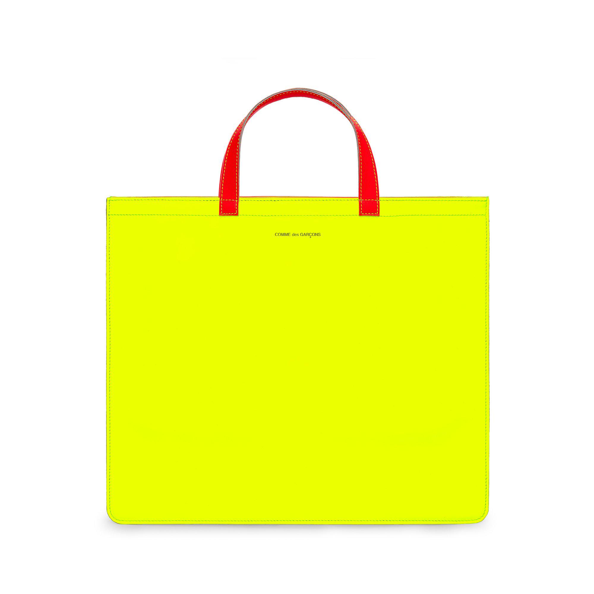 CDG Wallet - Super Fluo Tote Bag - (Orange/Yellow SA9000SF) by COMME DES GARCONS