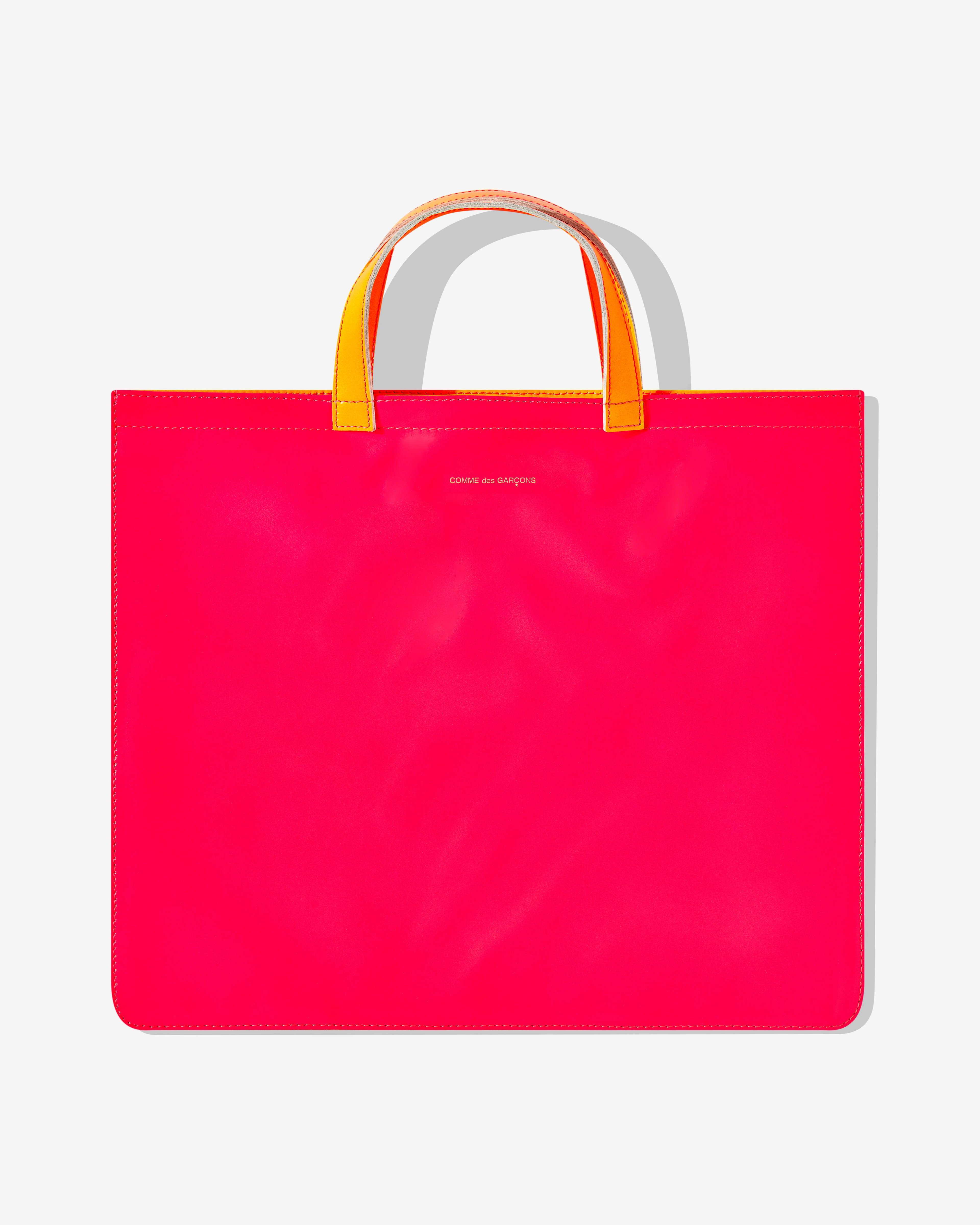 CDG Wallet - Super Fluo Tote Bag - (Pink/Yellow SA9000SF) by COMME DES GARCONS