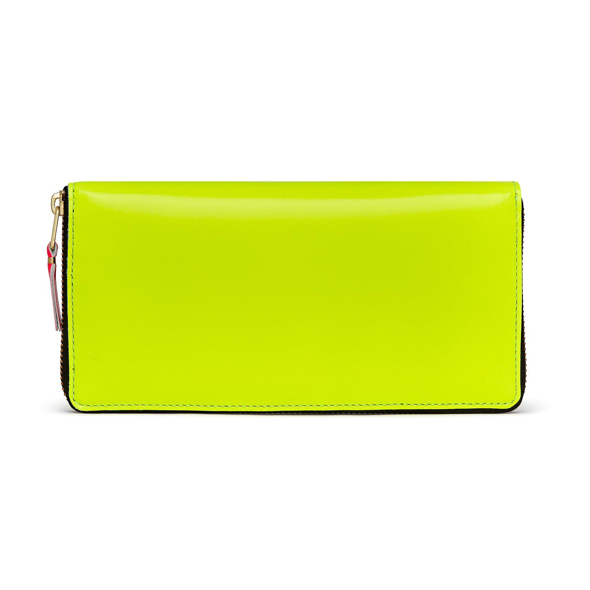 CDG Wallet - Super Fluo Zip Around Wallet - (Yellow SA0110SF) by COMME DES GARCONS