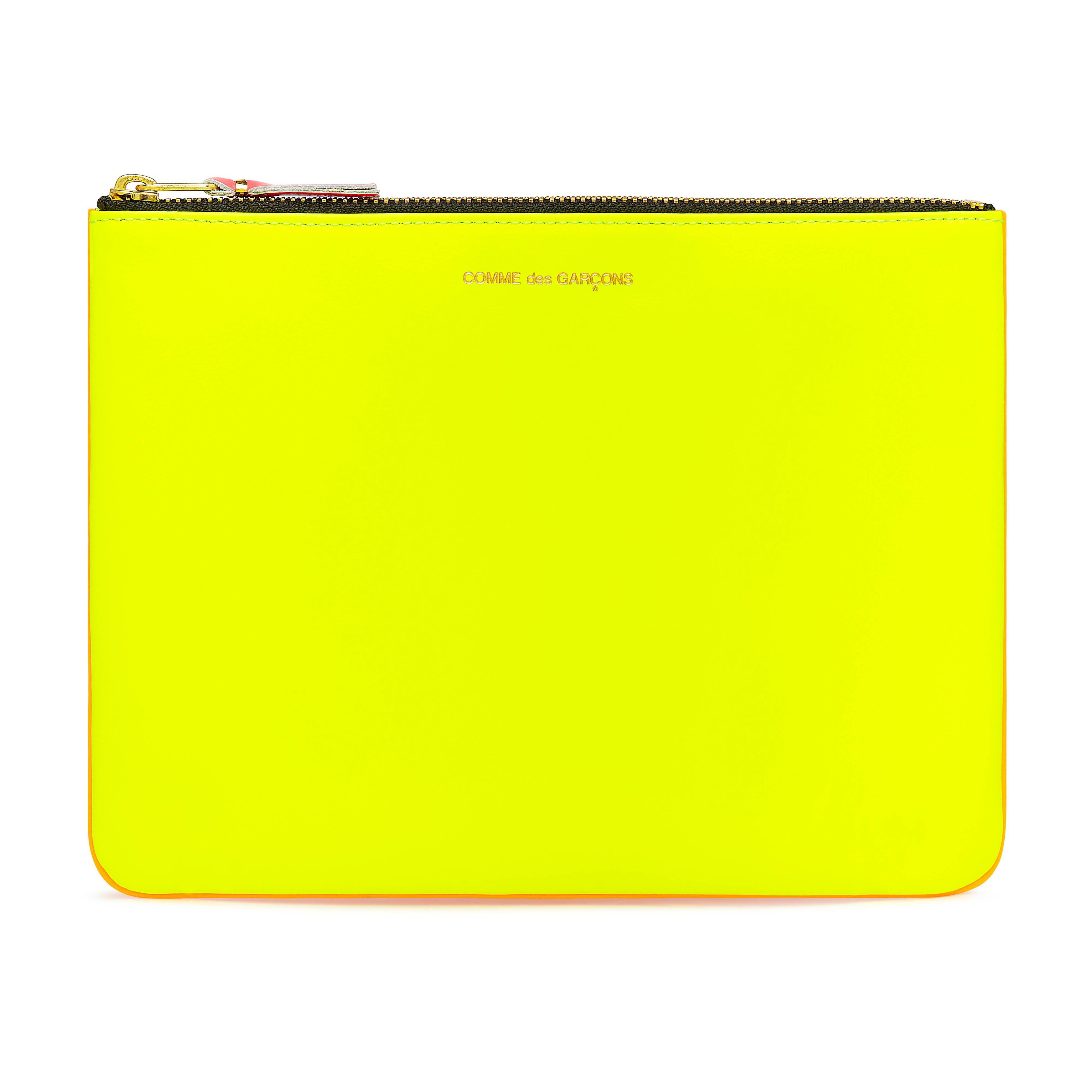 CDG Wallet - Super Fluo Zip Pouch - (Yellow/Orange SA5100SF) by COMME DES GARCONS