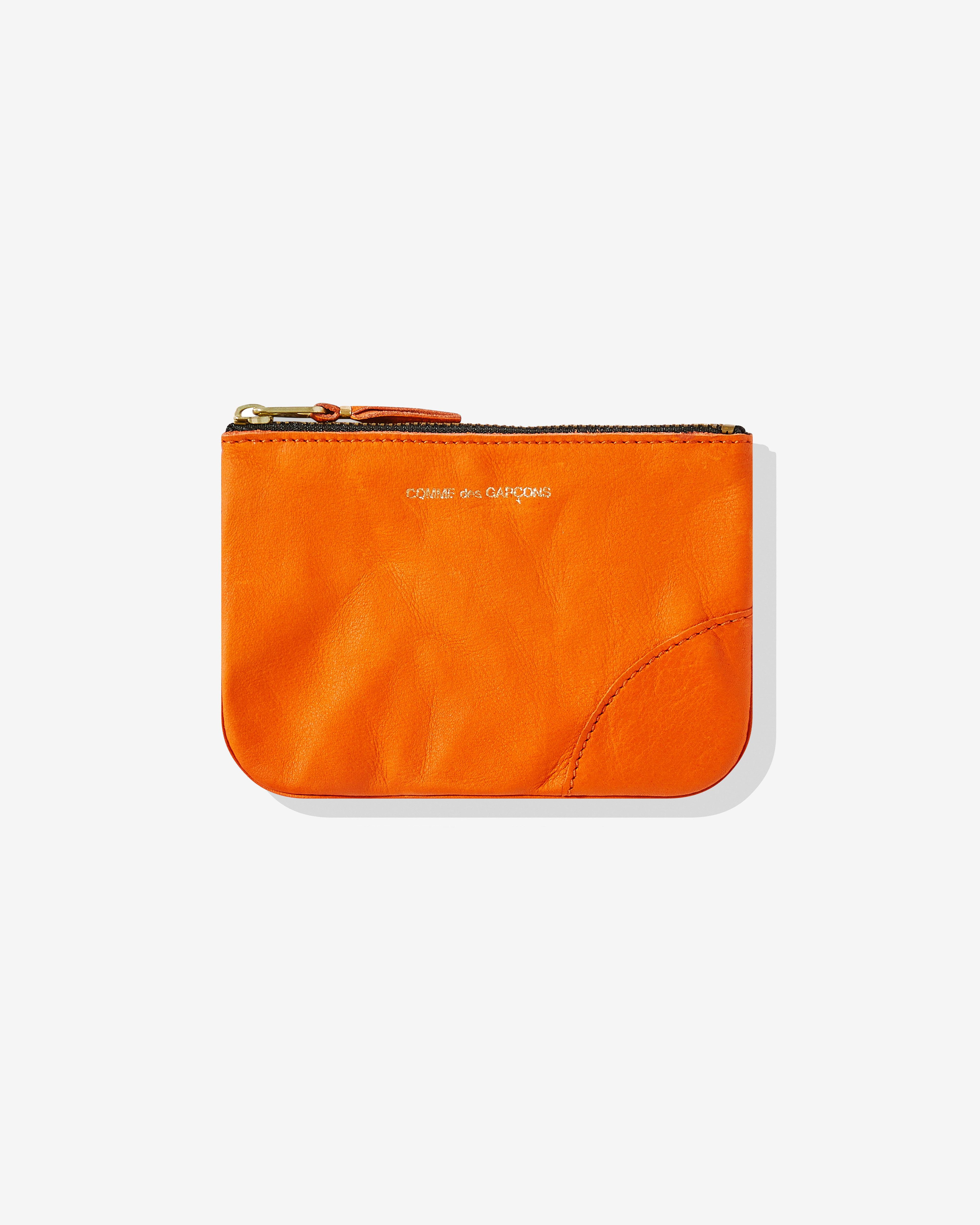 CDG Wallet - Washed Wallet Zip Pouch - (Burnt Orange SA8100) by COMME DES GARCONS