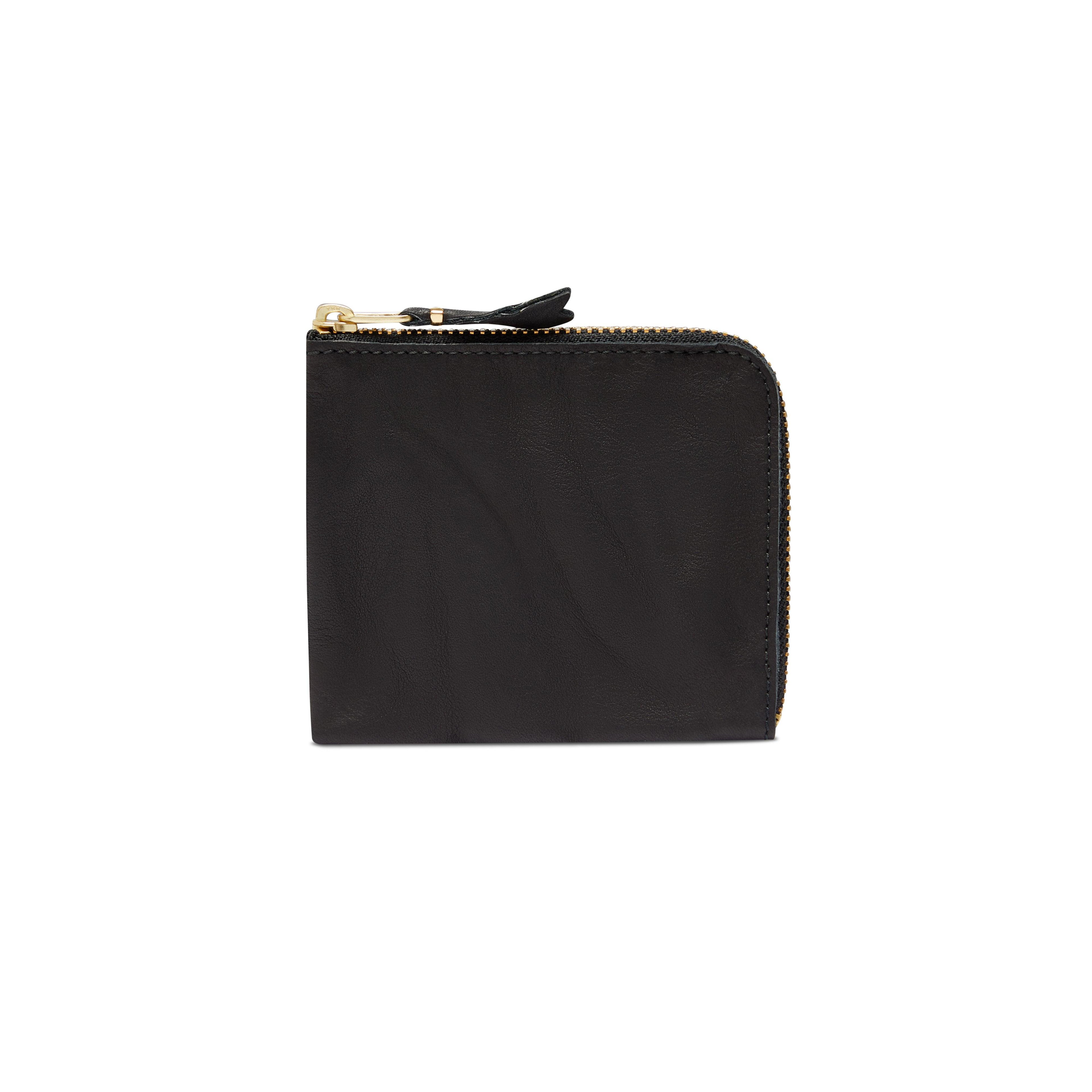 CDG Wallet - Washed Zip Around Wallet - (Black SA3100) by COMME DES GARCONS