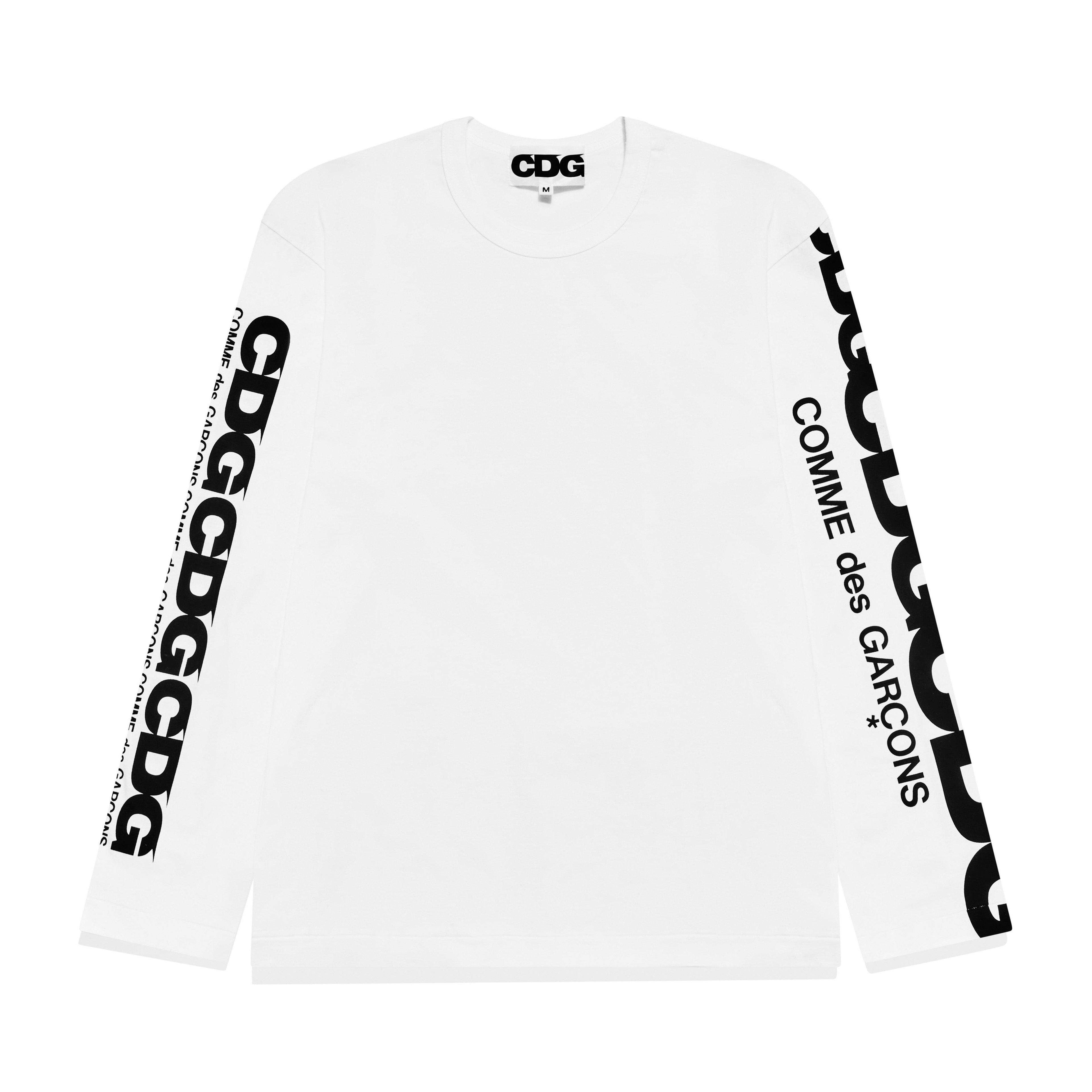 CDG - Women's Long Sleeve T-Shirt - (White) by COMME DES GARCONS