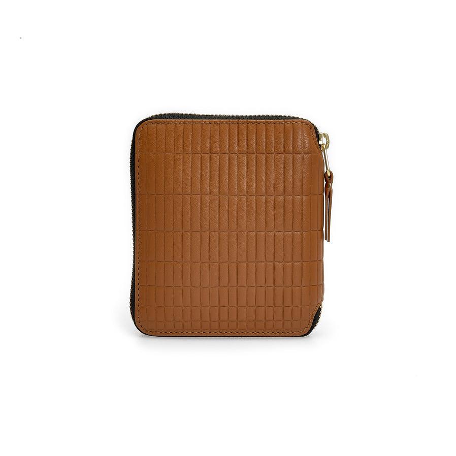 Cdg Wallet - Brick Full Zip Around Wallet - (Beige SA2100BK) by COMME DES GARCONS