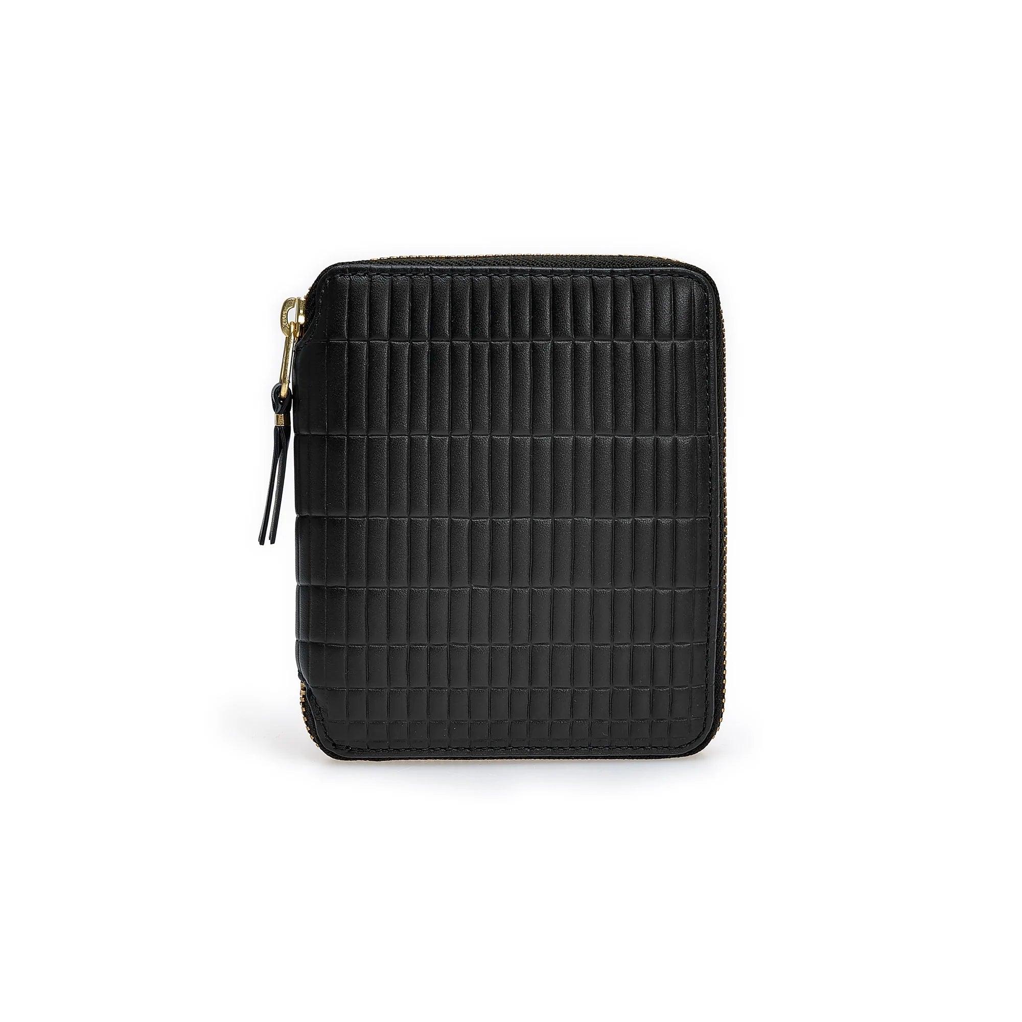 Cdg Wallet - Brick Full Zip Around Wallet - (Black SA2100BK) by COMME DES GARCONS
