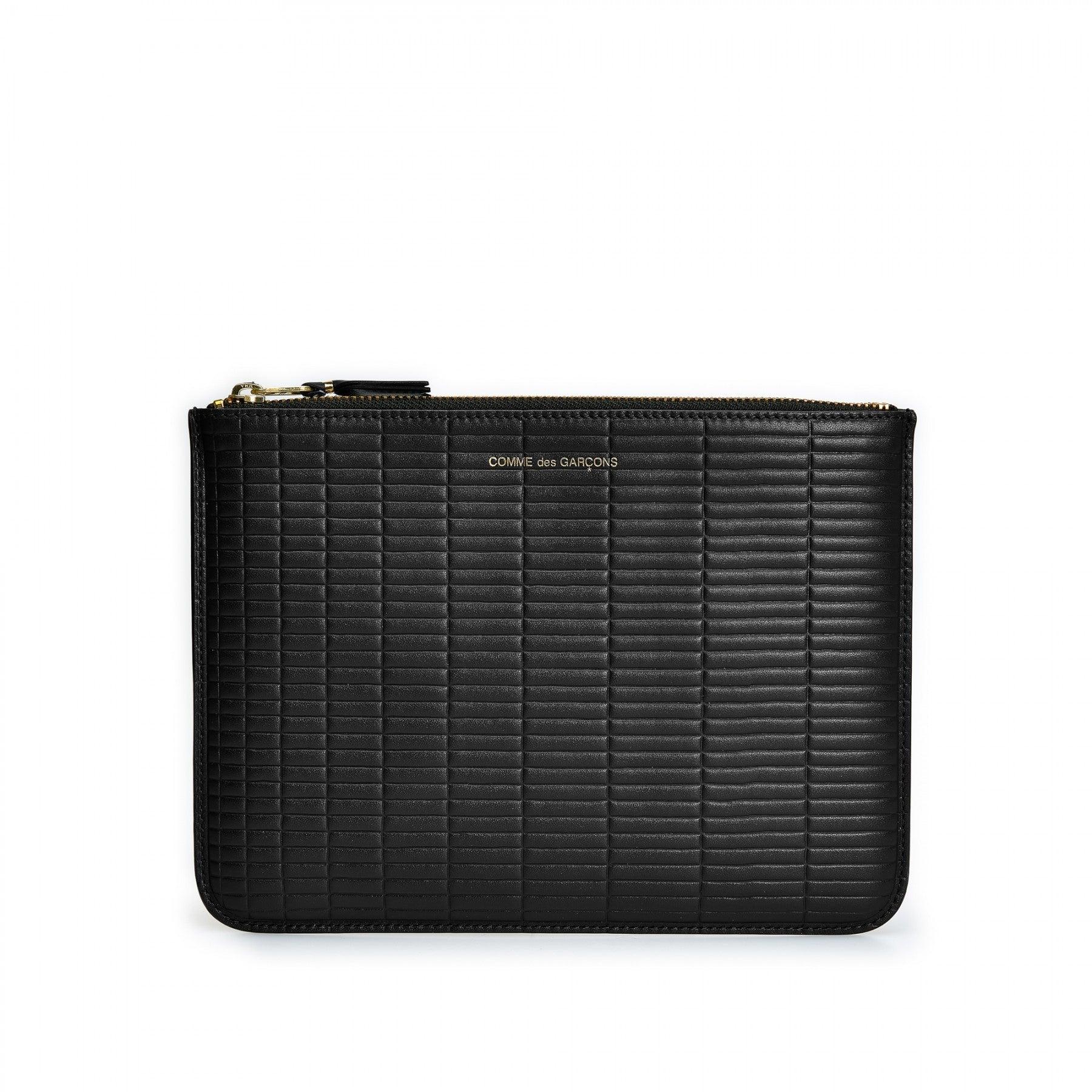 Cdg Wallet - Brick Wallet Zip Pouch - (Black SA5100BK) by COMME DES GARCONS
