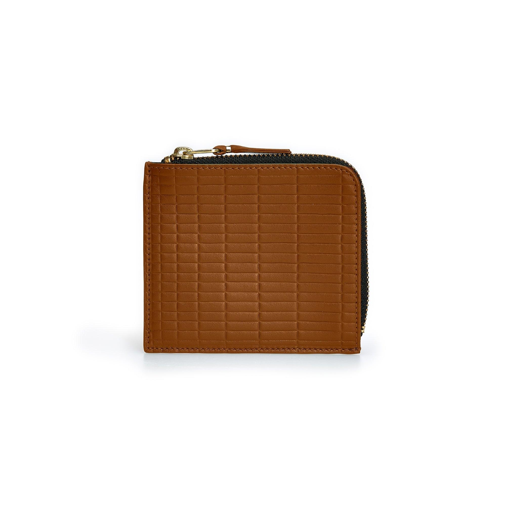 Cdg Wallet - Brick Zip Around Wallet - (Beige SA3100BK) by COMME DES GARCONS