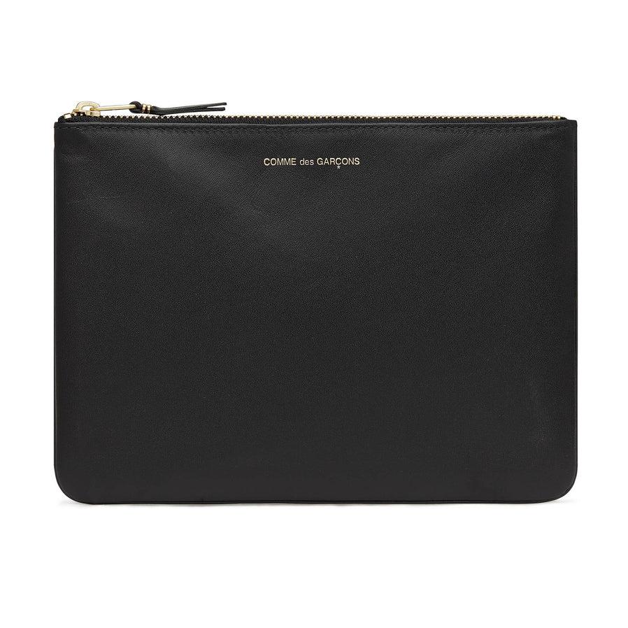 Cdg Wallet - Classic Leather Zip Pouch - (Black SA5100) by COMME DES GARCONS