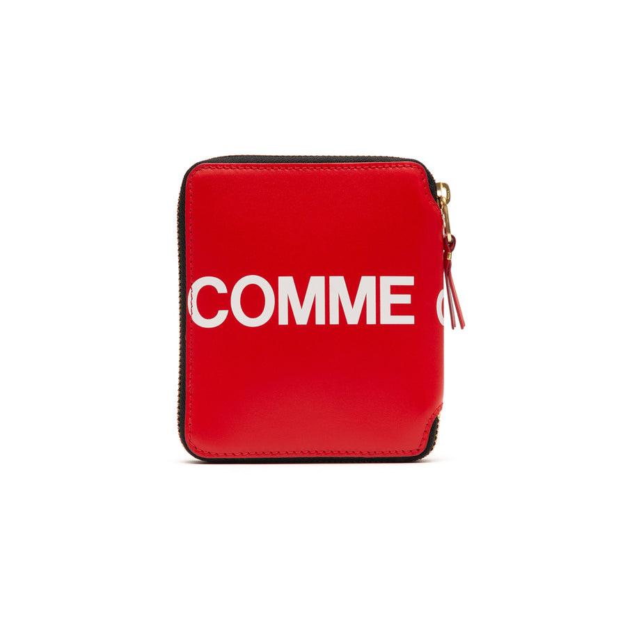 Cdg Wallet - Huge Logo Full Zip Around Wallet - (Red SA2100HL) by COMME DES GARCONS