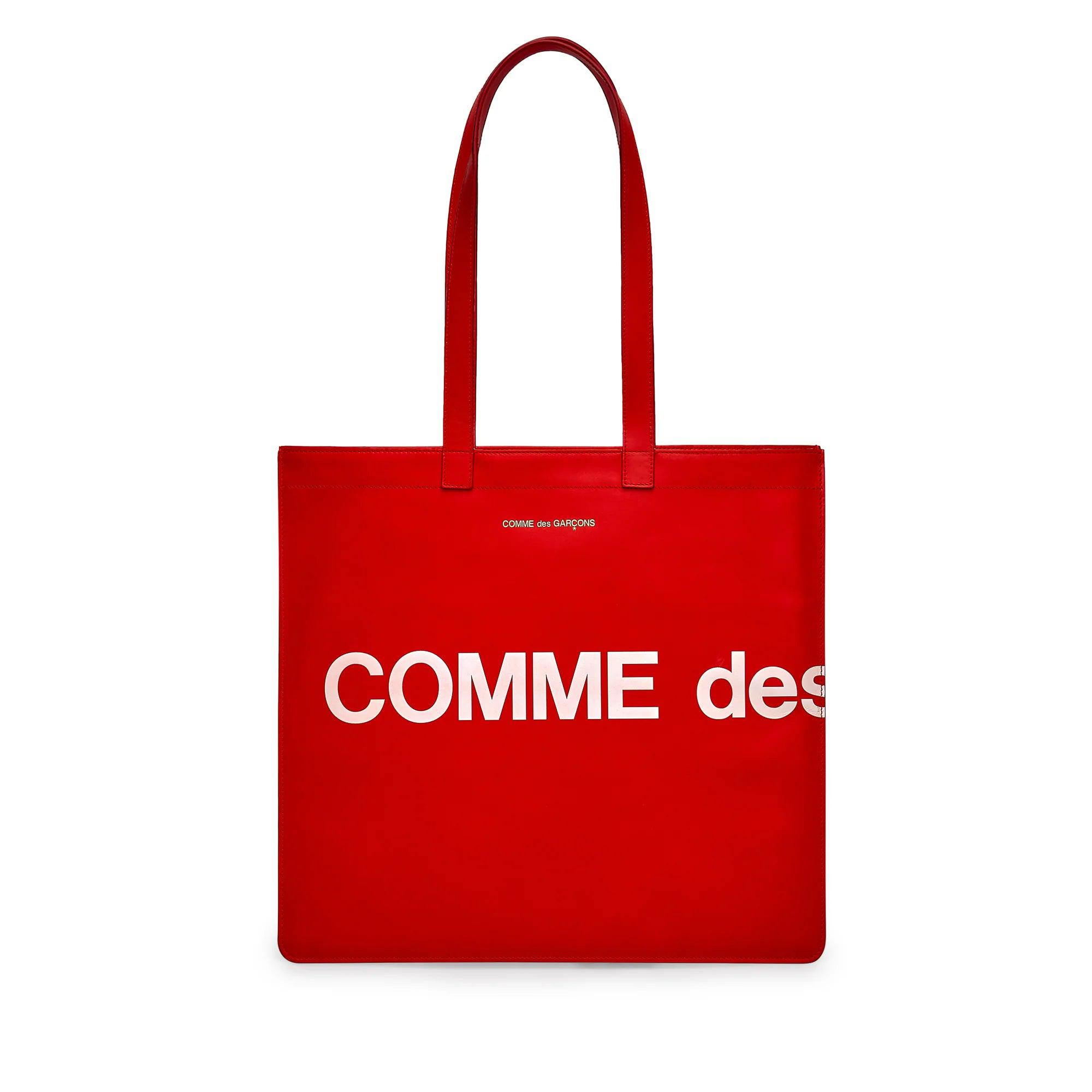 Cdg Wallet - Huge Logo Tote Bag - (Red SA9001HL) by COMME DES GARCONS