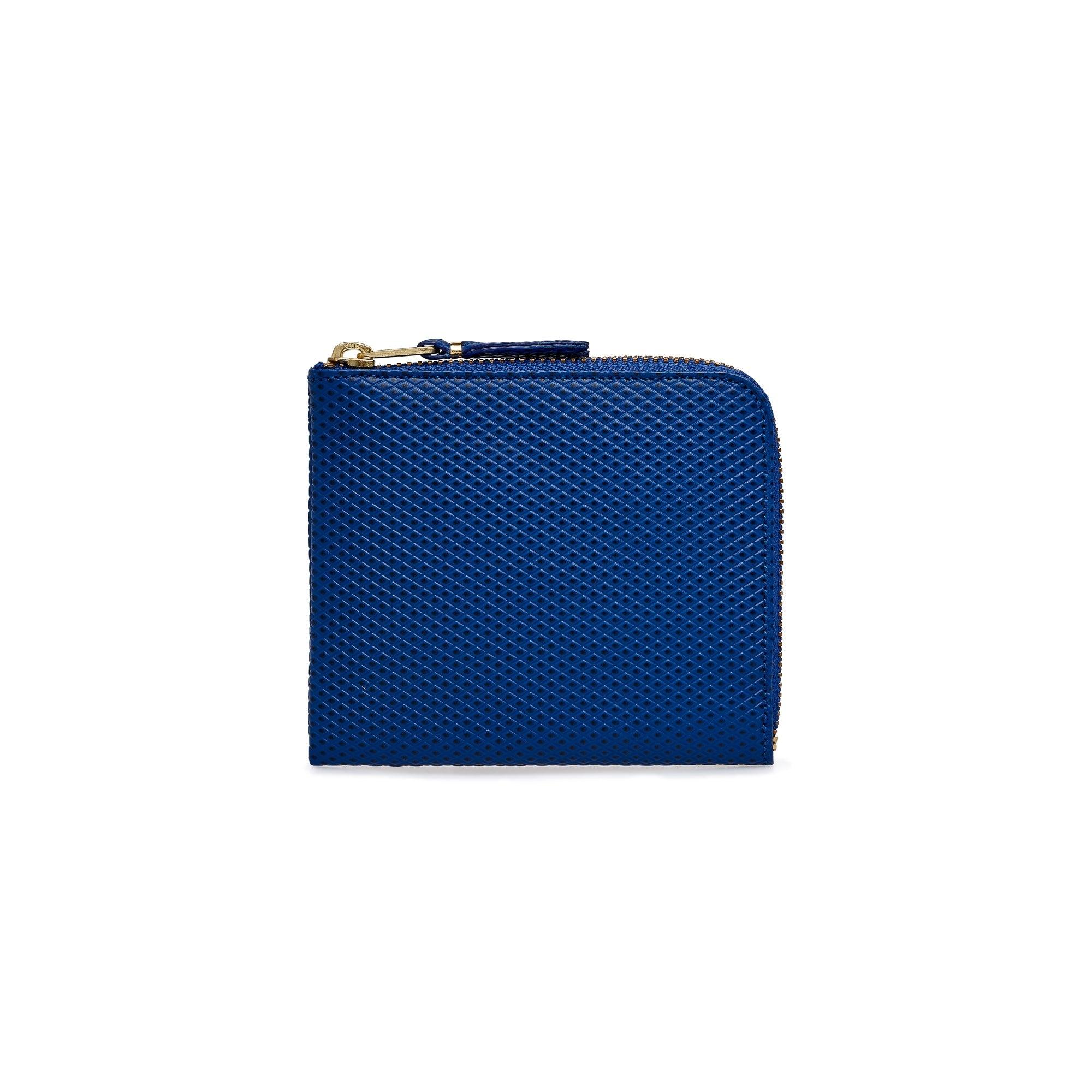 Cdg Wallet - Luxury Zip Around Wallet - (Blue SA3100LG) by COMME DES GARCONS