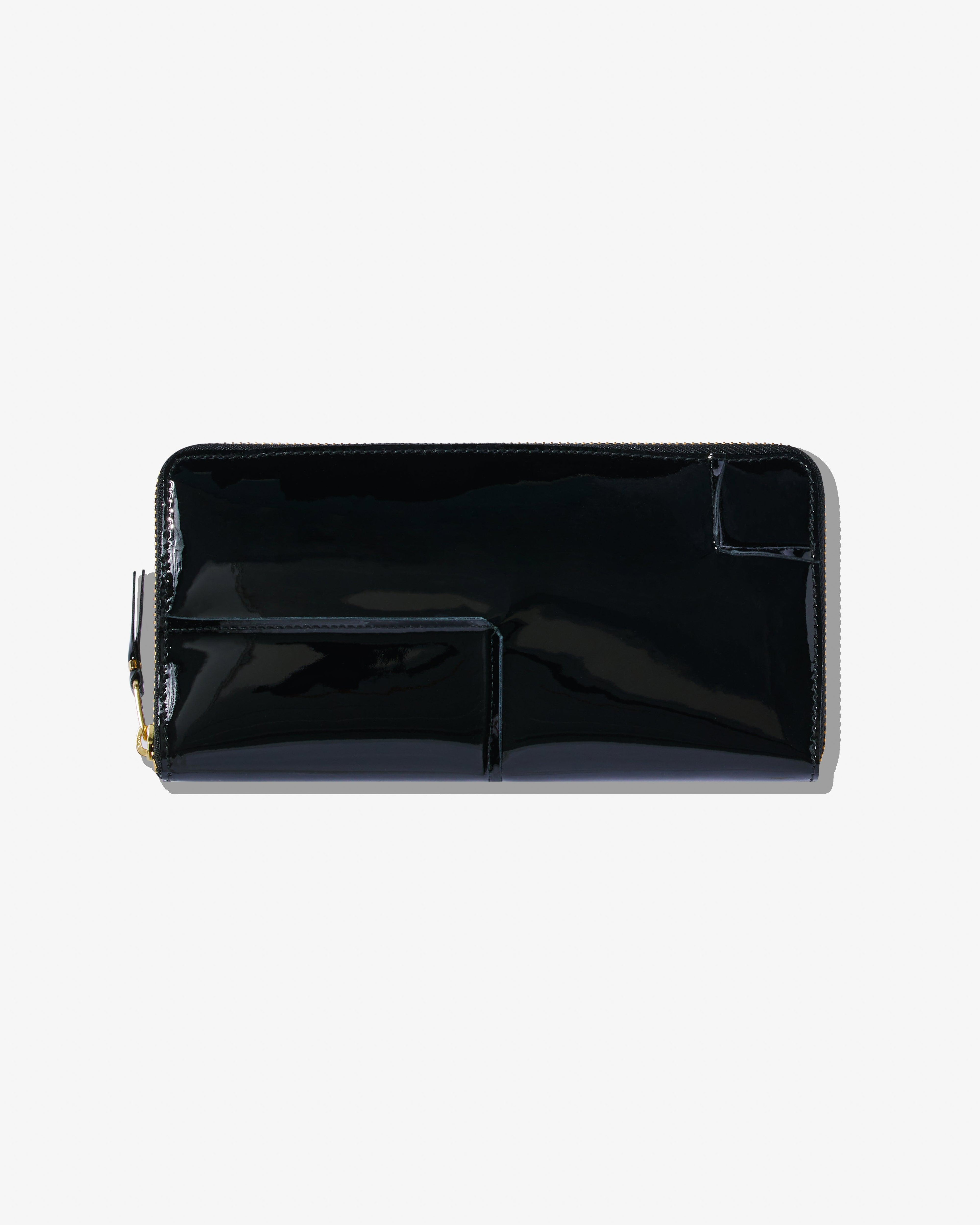 Cdg Wallet - Reversed Hem Zip Around Wallet - (Black) SA0110RH by COMME DES GARCONS