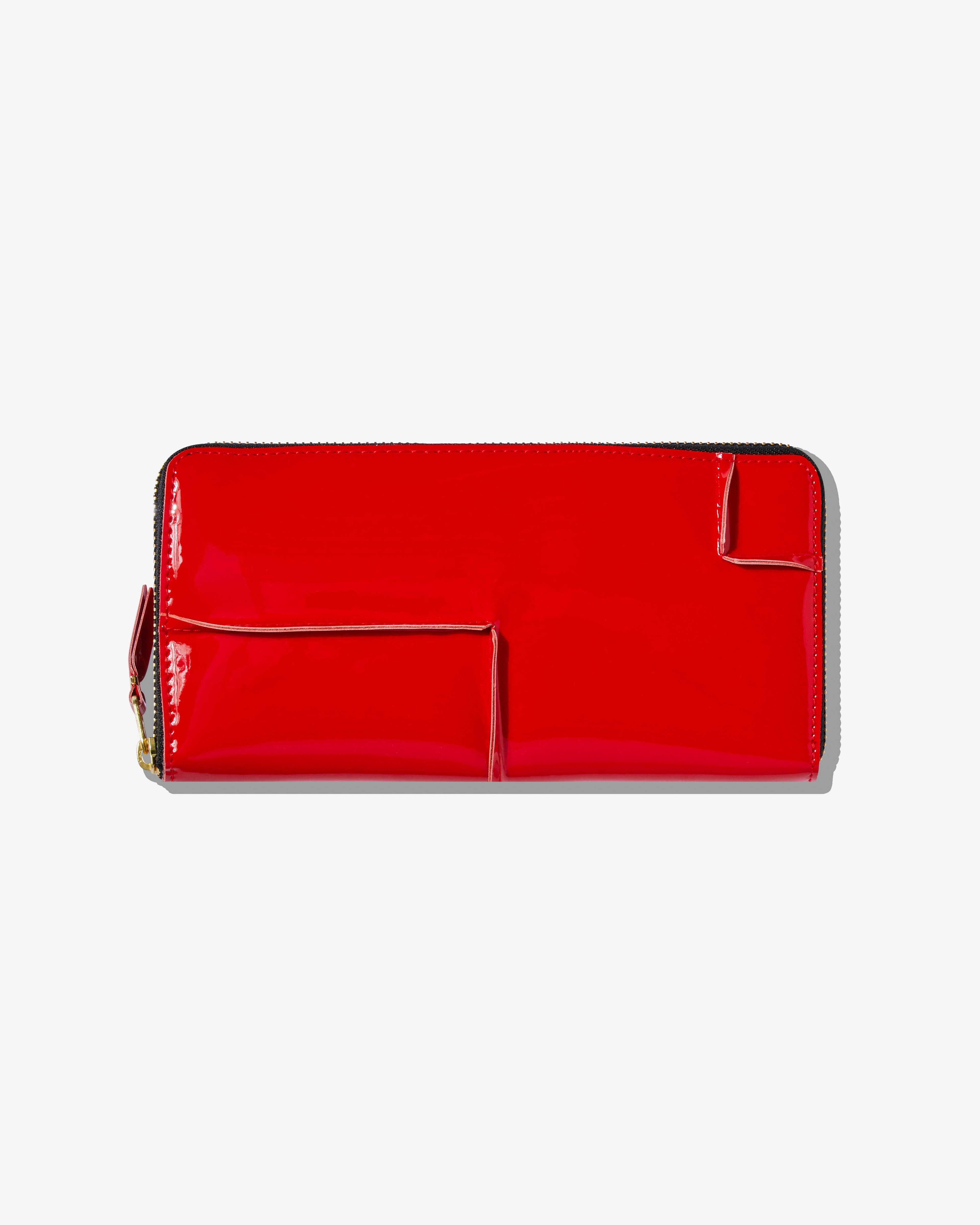 Cdg Wallet - Reversed Hem Zip Around Wallet - (Red) SA0110RH by COMME DES GARCONS