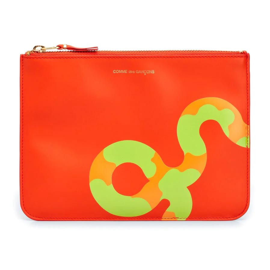 Cdg Wallet - Ruby Eyes Big Pouch - (Orange SA5100RE) by COMME DES GARCONS