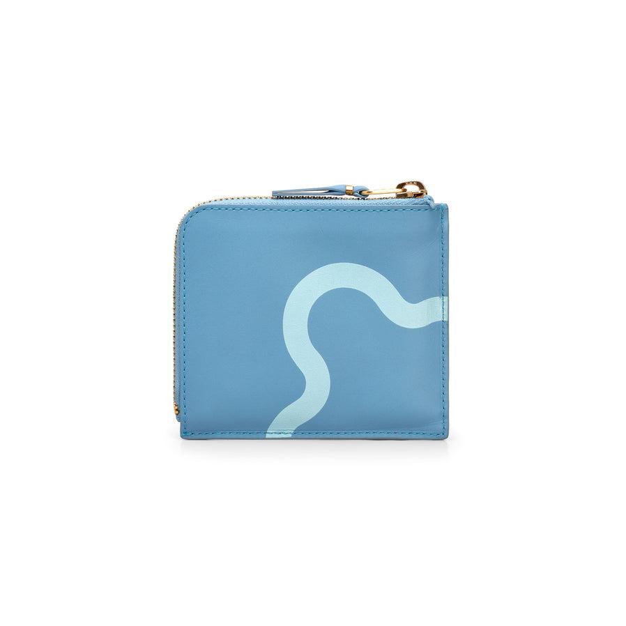 Cdg Wallet - Ruby Eyes Zip Around Wallet - (Blue SA3100RE) by COMME DES GARCONS