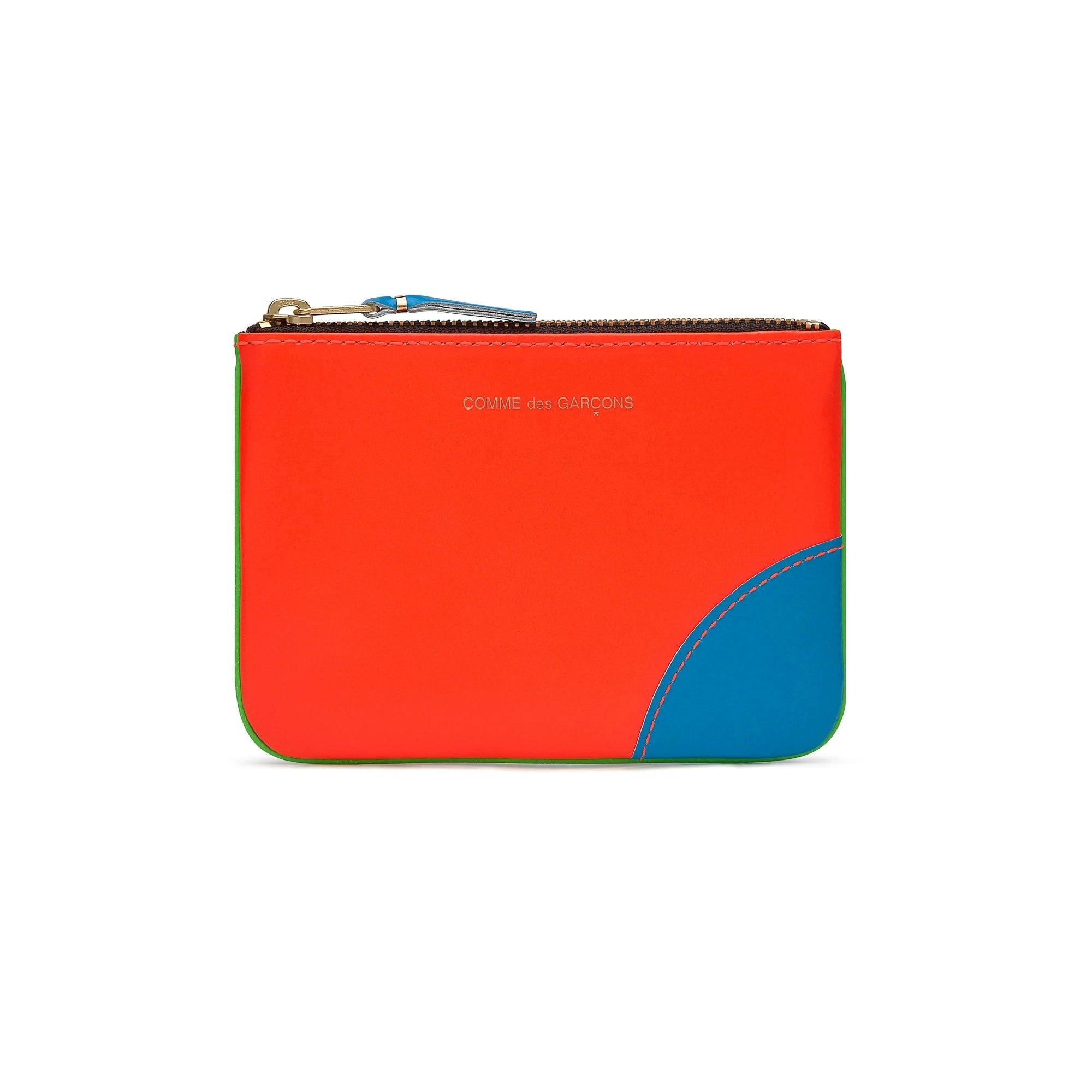 Cdg Wallet - Super Fluo Top Zip - (Green/Orange SA8100SF) by COMME DES GARCONS Cdg Wallet - Super Fluo Top Zip - (Green/Orange SA8100SF) by COMME DES GARCONS