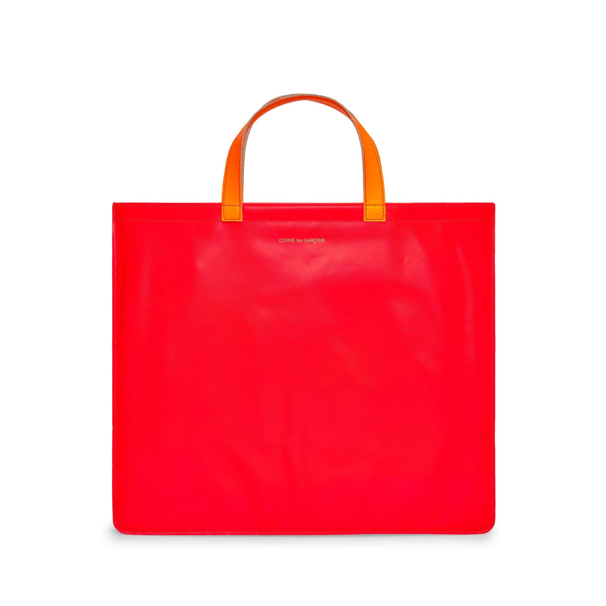 Cdg Wallet - Super Fluo Tote Bag - (Pink/Yellow SA9000SF) by COMME DES GARCONS