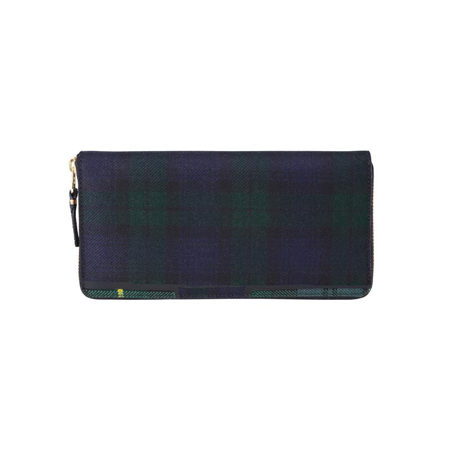 Cdg Wallet - Tartan Patchwork Long Wallet - (Green SA0110TP) by COMME DES GARCONS