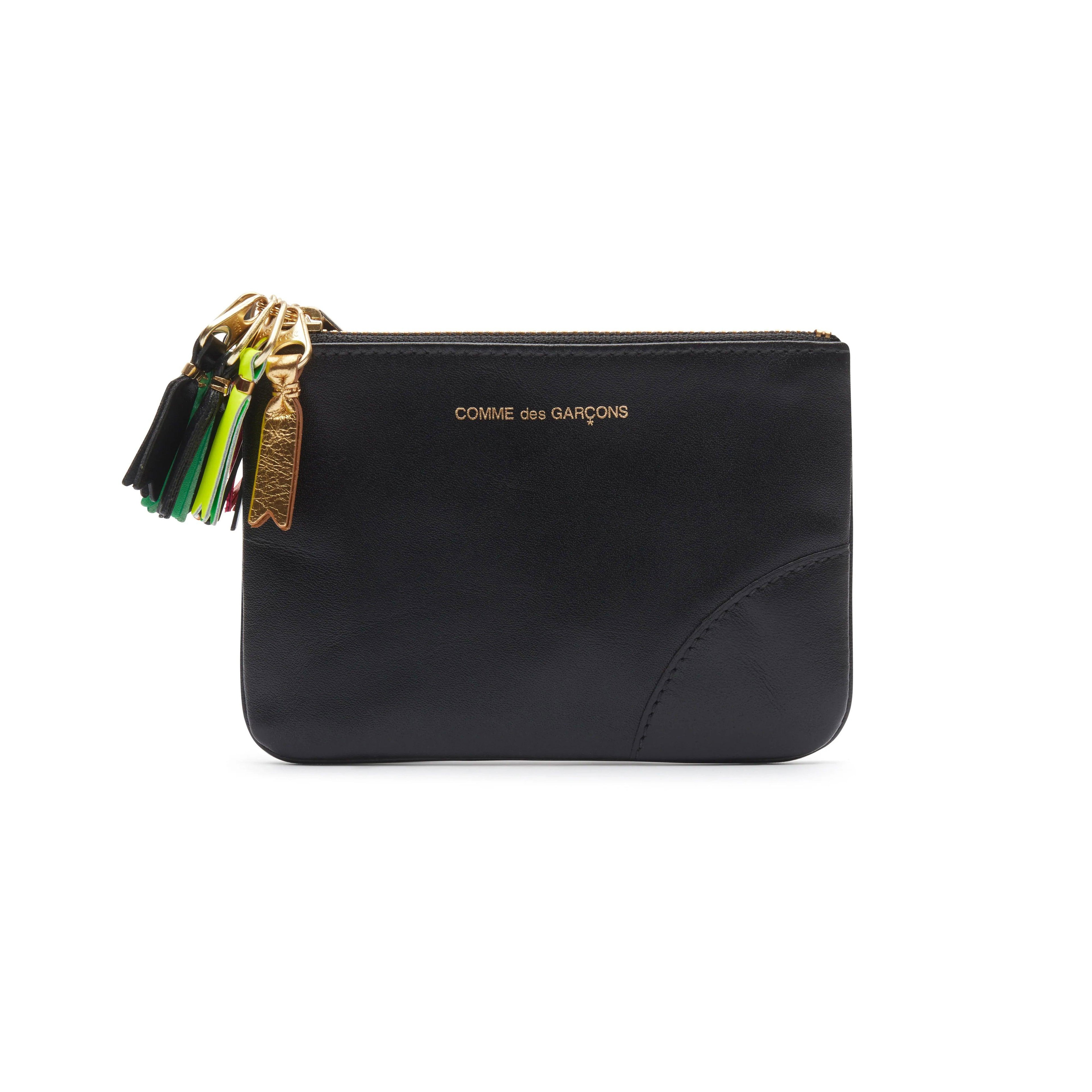 Cdg Wallet -  Zipper Pull Zip Pouch - (Black SA8100) by COMME DES GARCONS
