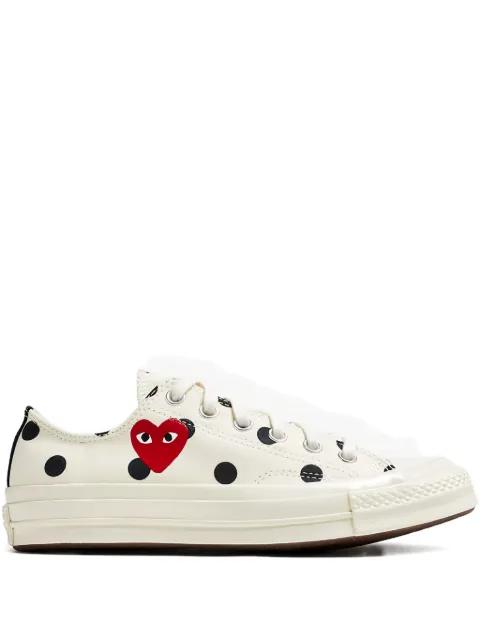 Chuck Taylor 70 polka-dot heart sneakers by COMME DES GARCONS