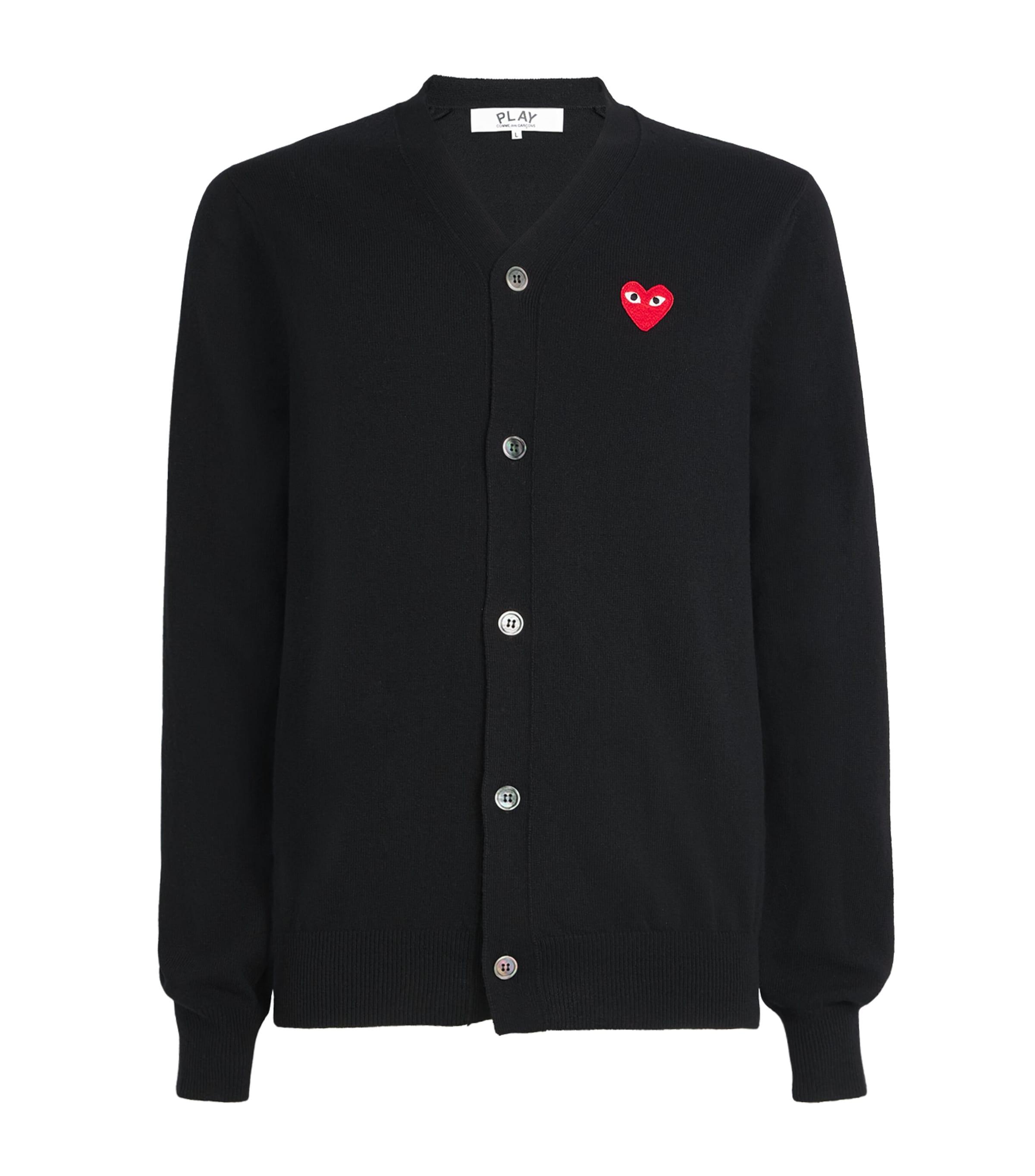 Comme Des Garçons Play Wool Heart Cardigan by COMME DES GARCONS