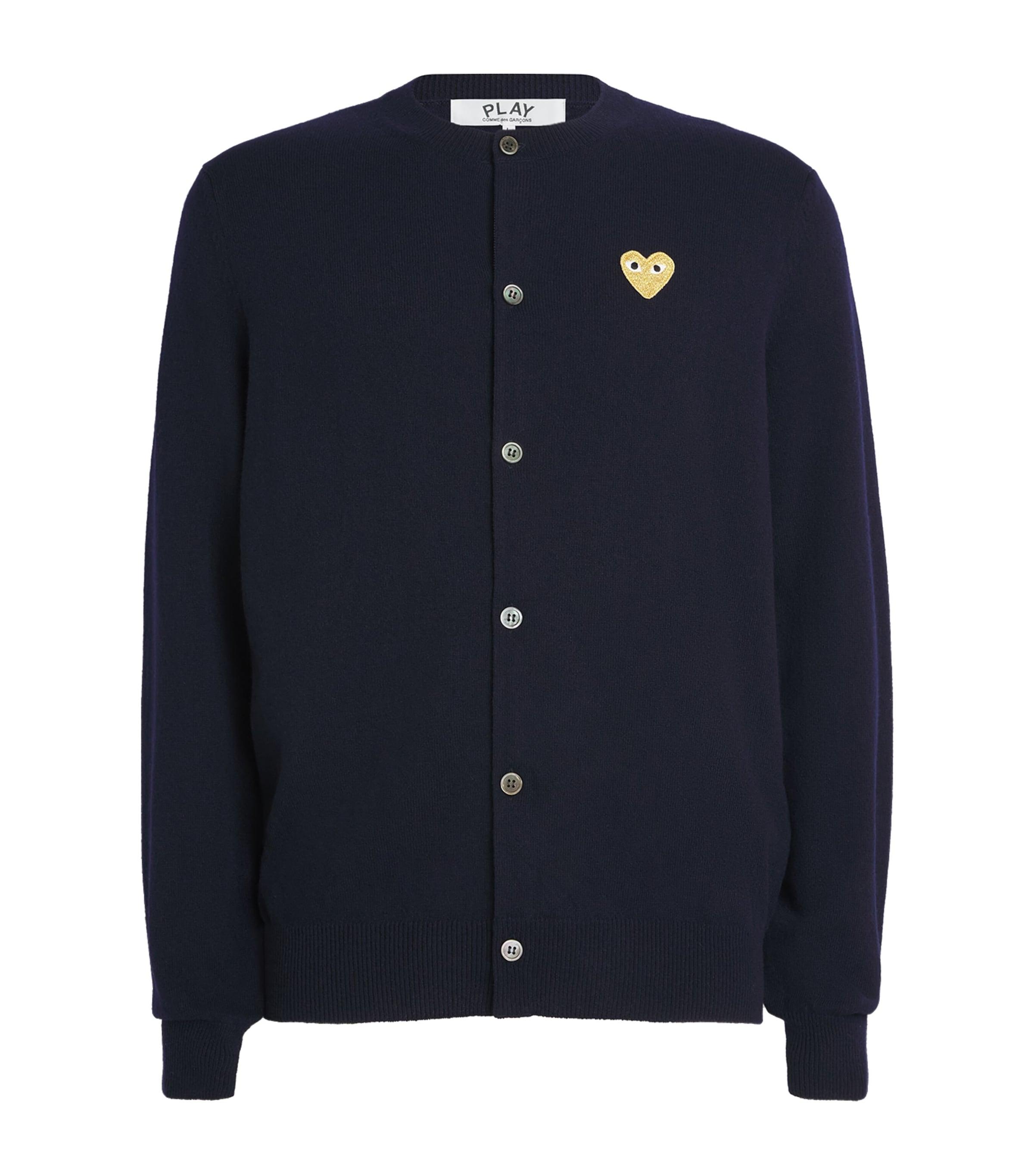 Comme Des Garçons Play Wool Heart Cardigan by COMME DES GARCONS