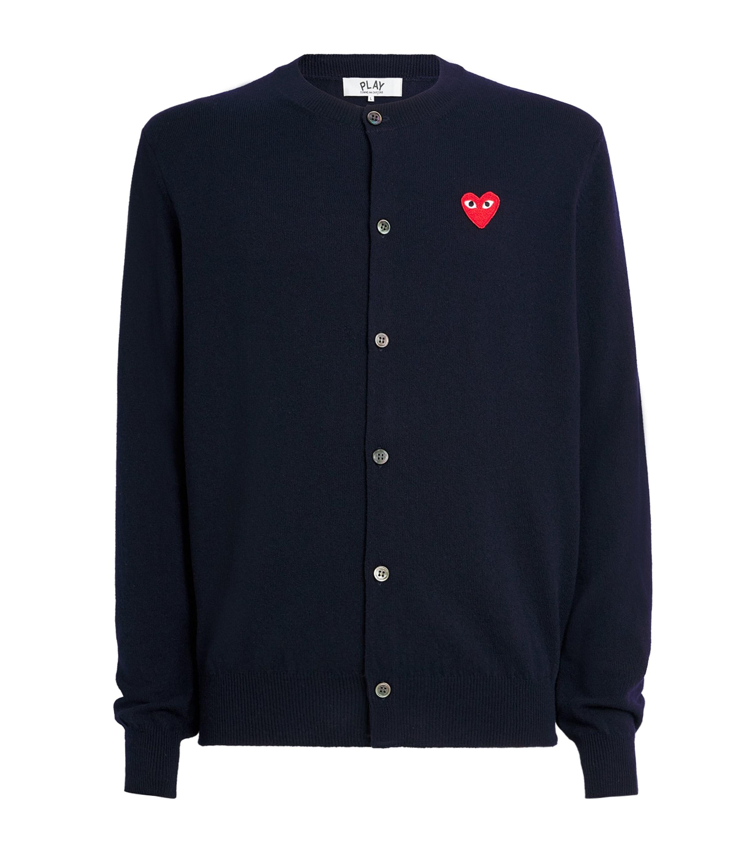 Comme Des Garçons Play Wool Heart Cardigan by COMME DES GARCONS