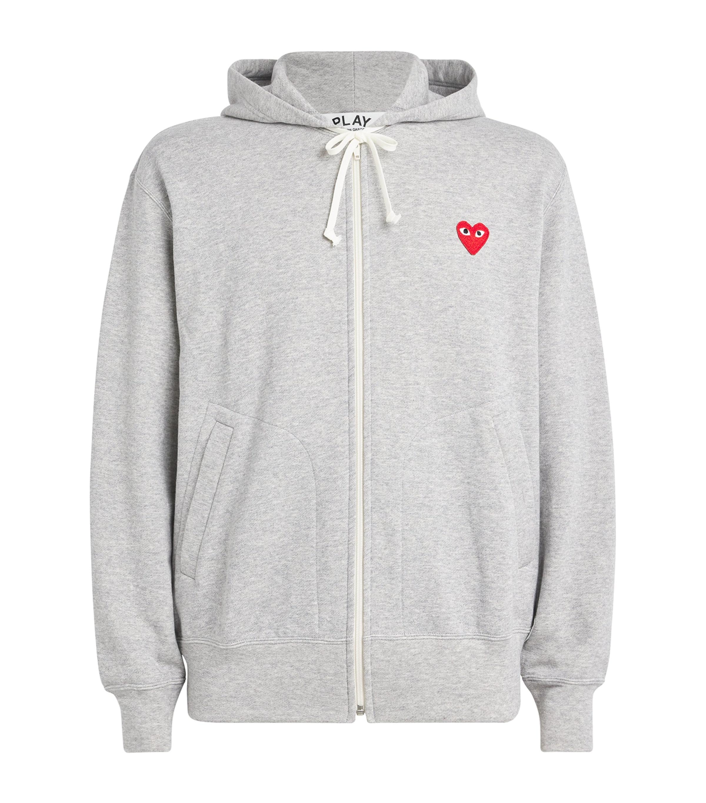 Comme Des Garçons Play Zip-Up Heart Hoodie by COMME DES GARCONS