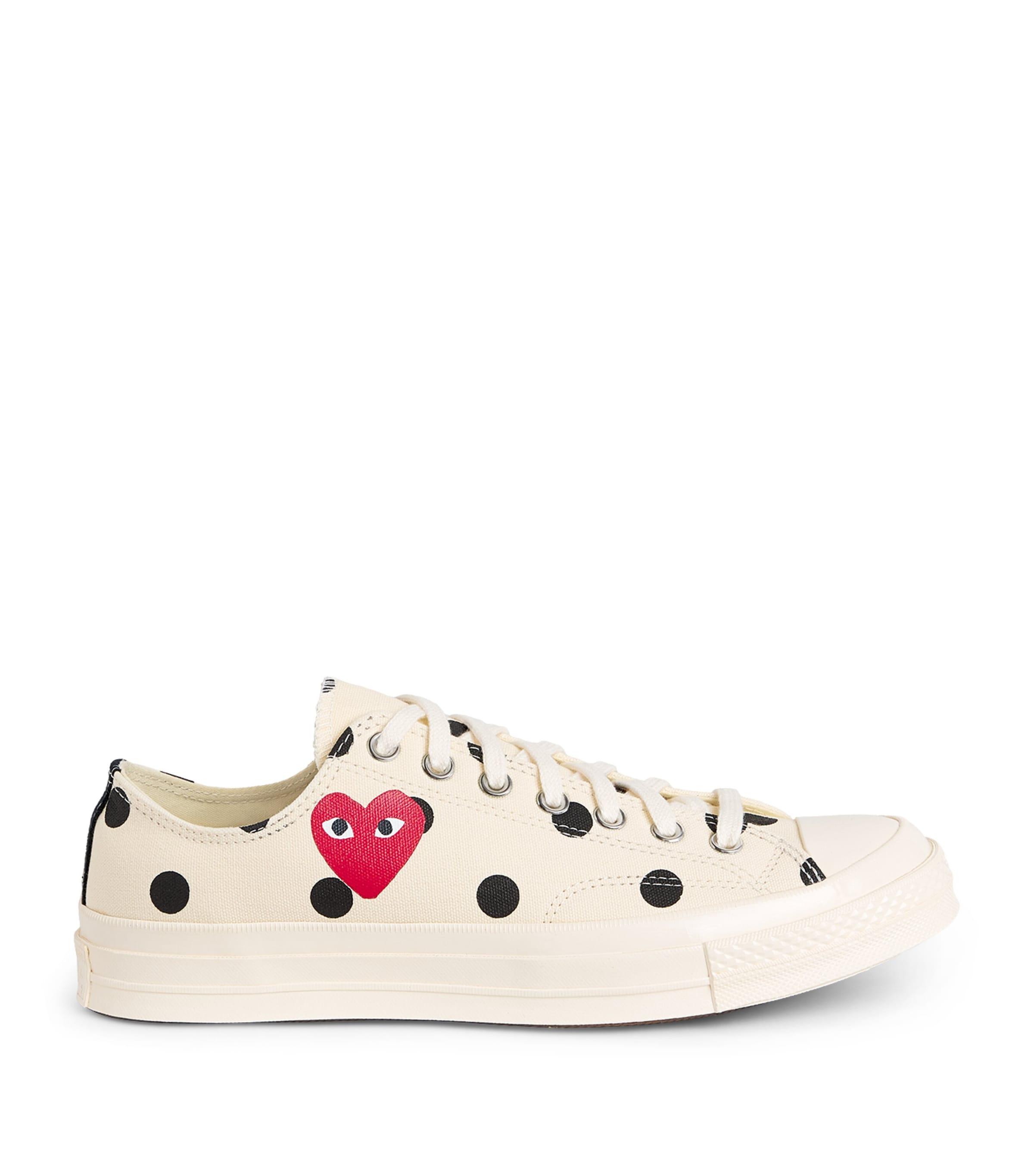 Comme Des Garçons Play x Converse Polka Dot Heart Chuck Taylor All Star '70 Low-Top Sneakers by COMME DES GARCONS