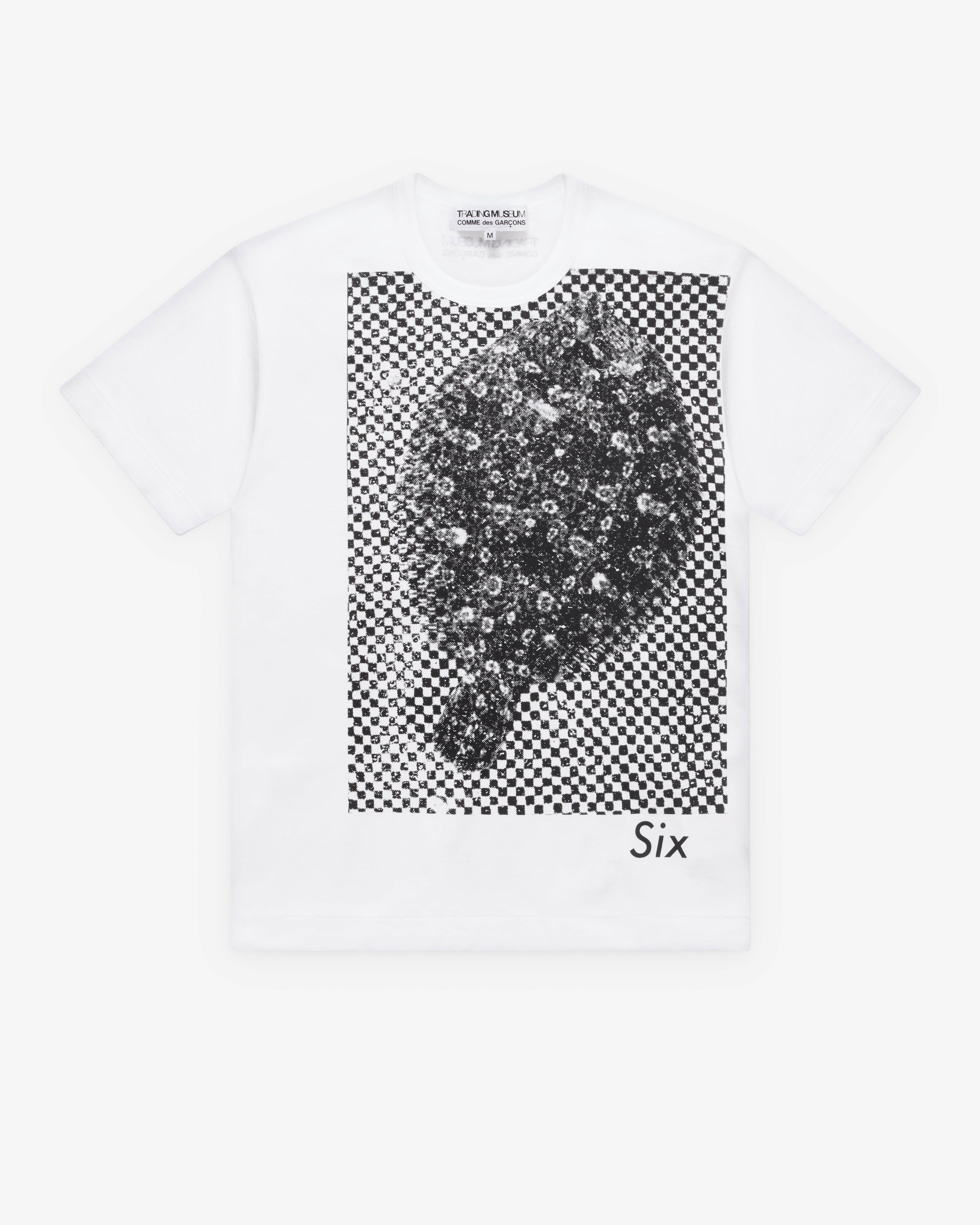Comme Des Garçons - Six Magazine Mini Check Print T-Shirt - (White) by COMME DES GARCONS
