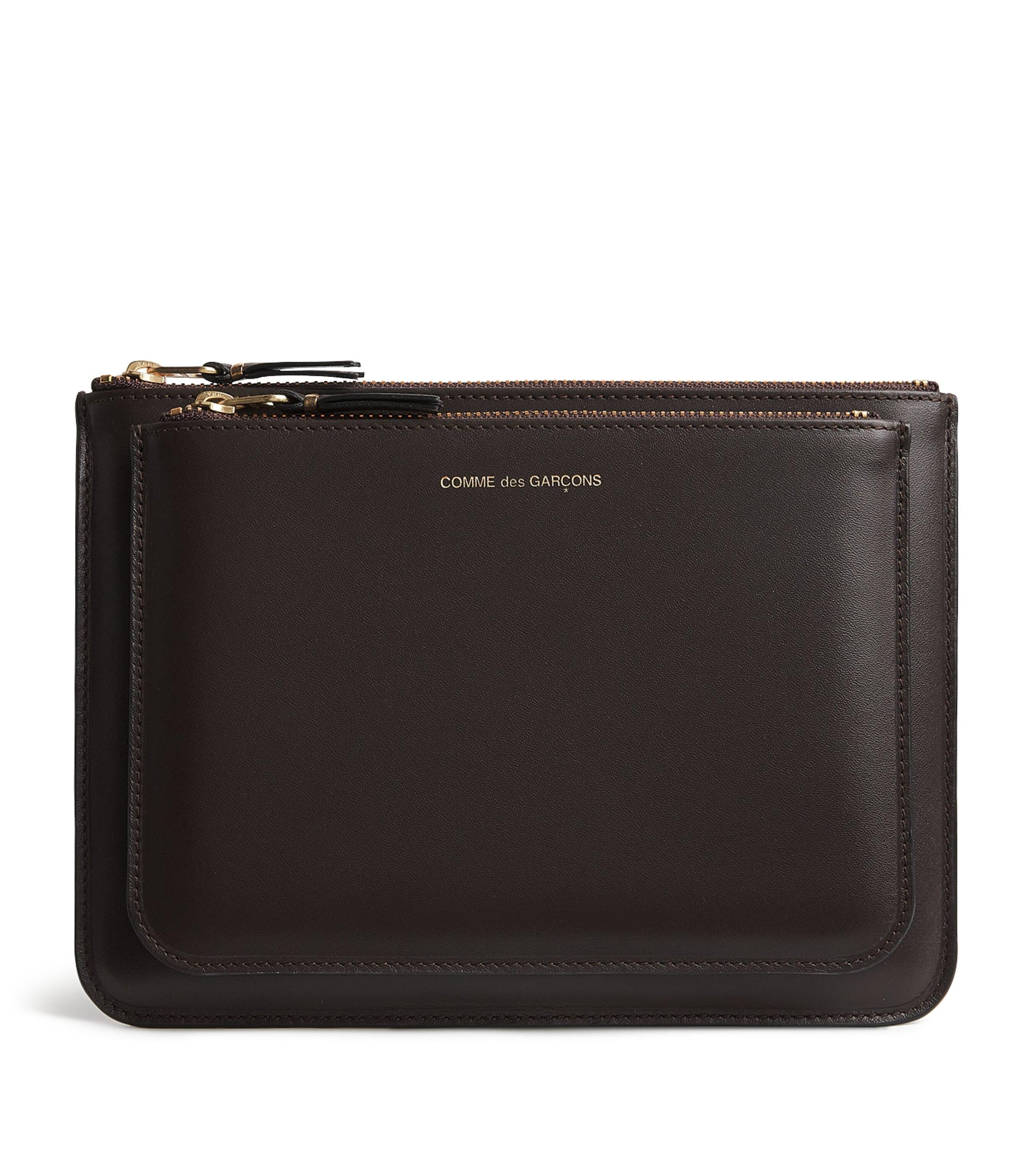 Comme Des Garçons Wallet Large Leather Outside Pocket Wallet by COMME DES GARCONS