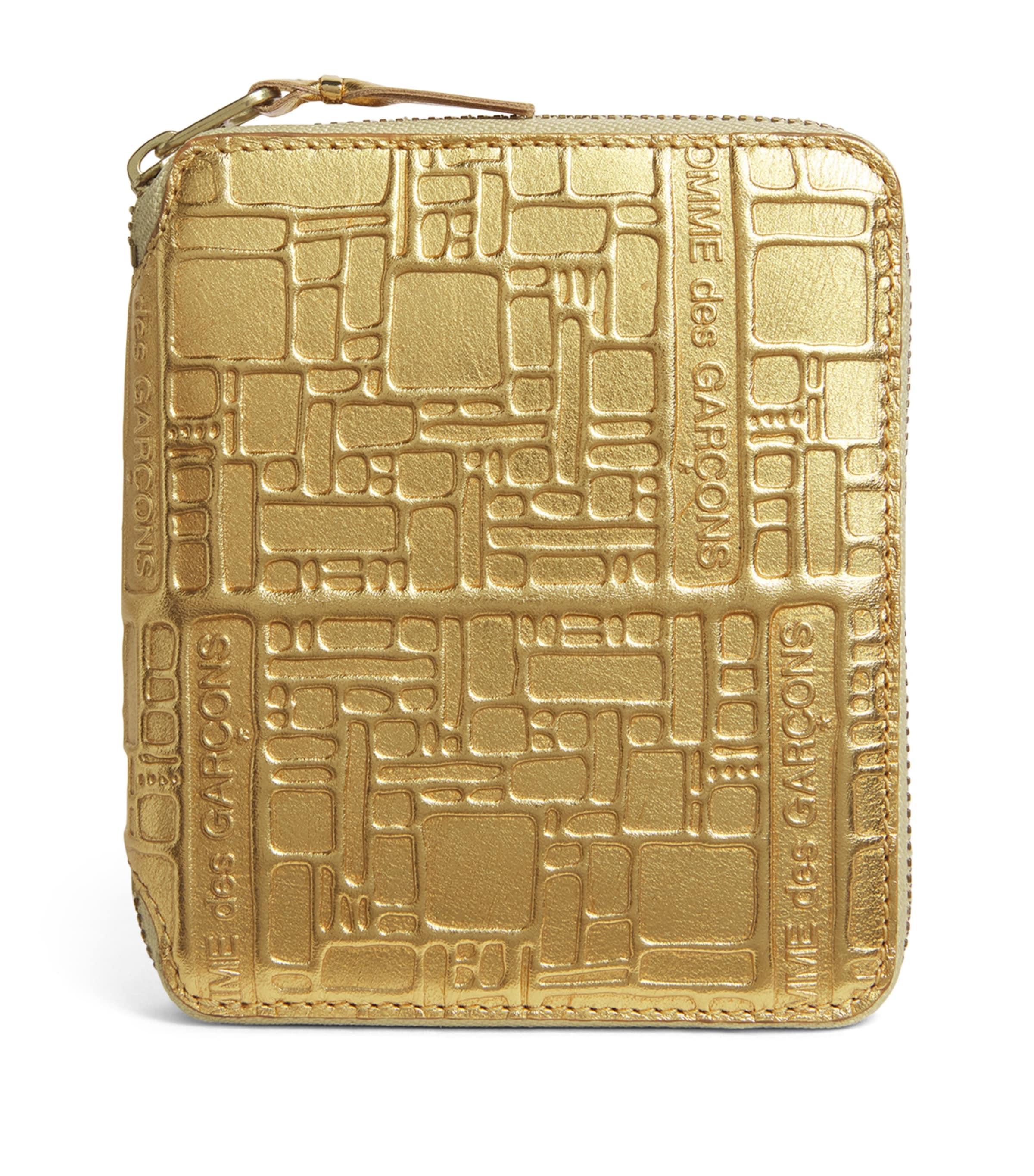 Comme Des Garçons Wallet Leather Embossed Logo Zipped Wallet by COMME DES GARCONS
