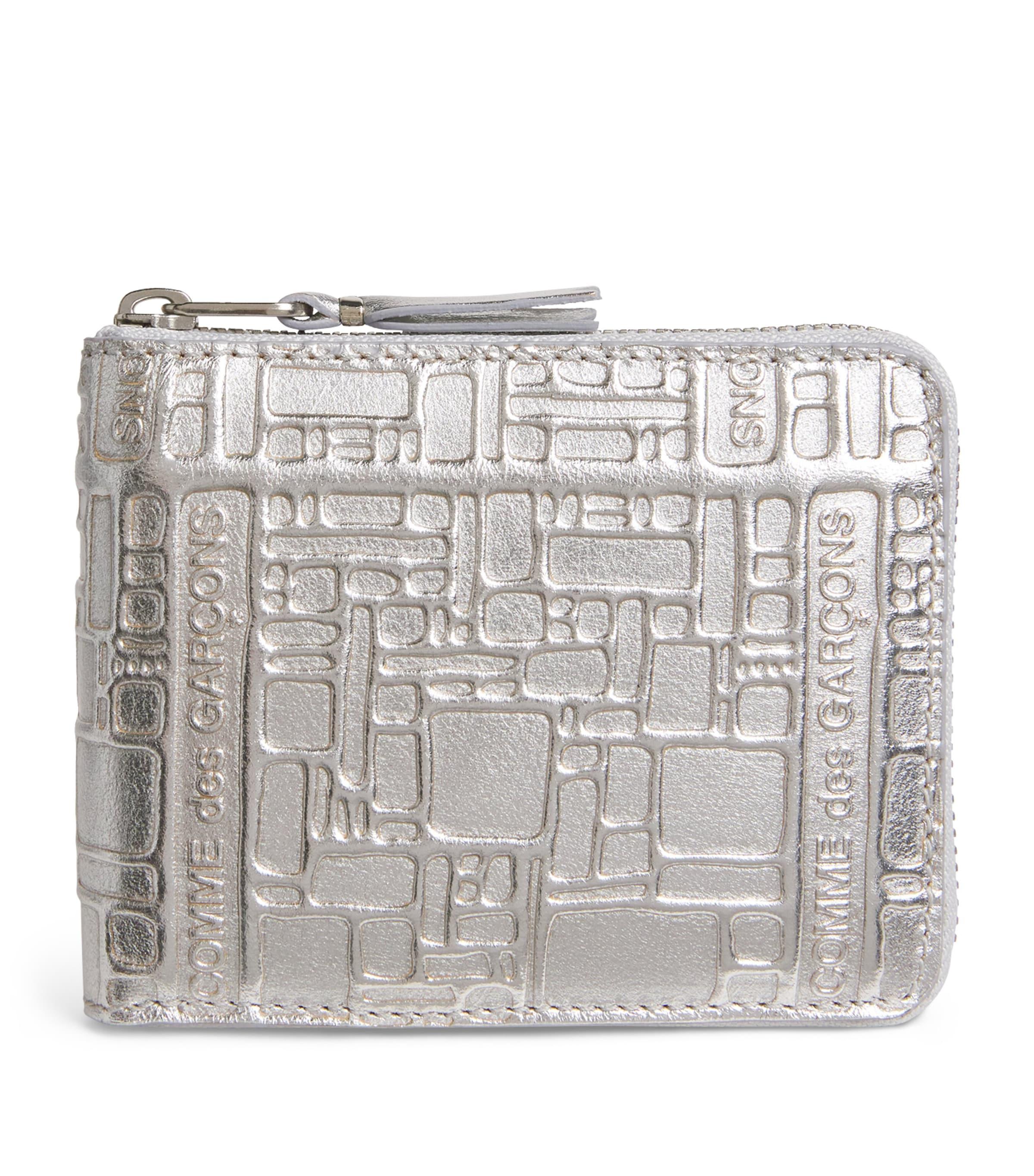 Comme Des Garçons Wallet Leather Embossed Logo Zipped Wallet by COMME DES GARCONS