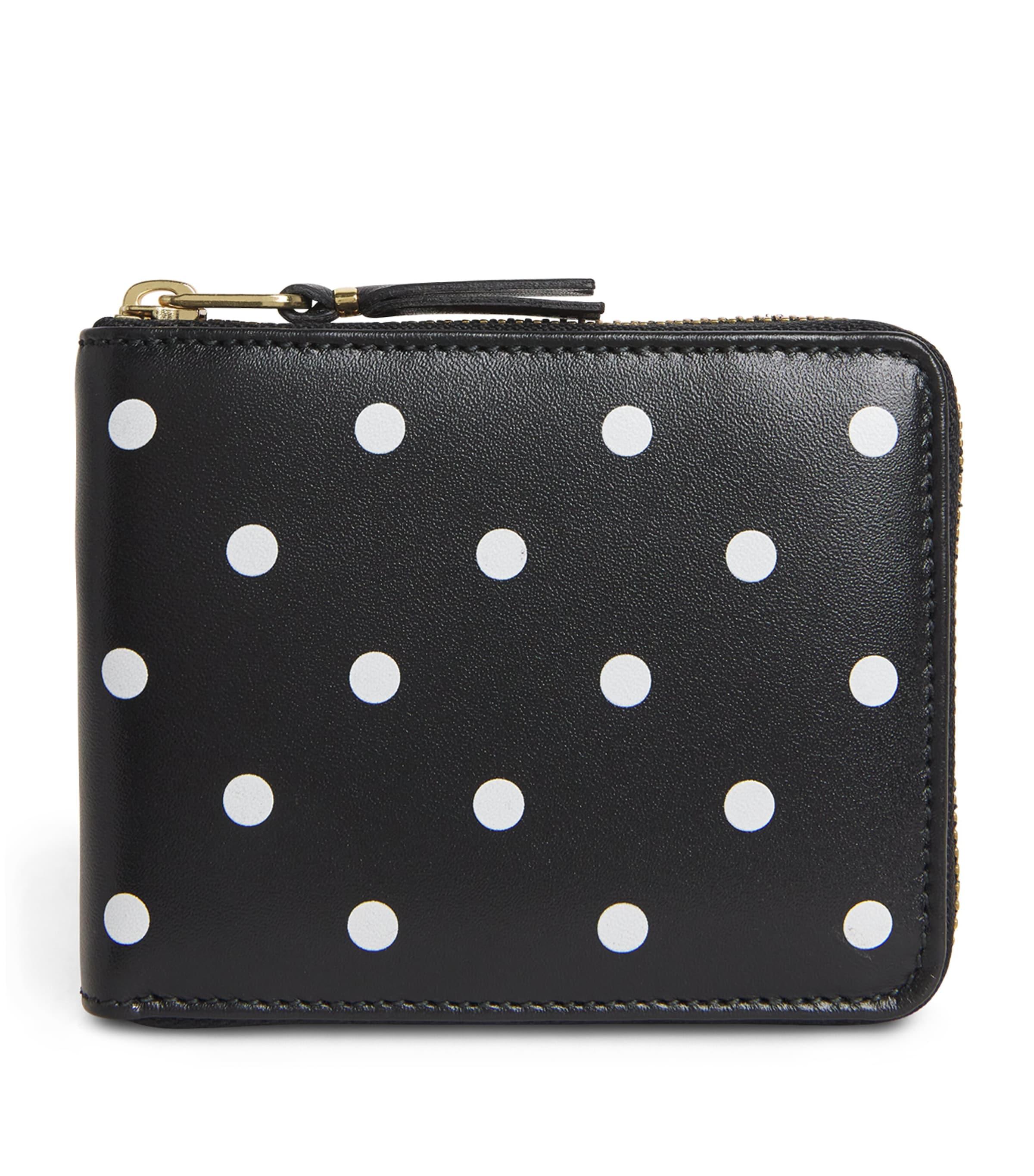 Comme Des Garçons Wallet Leather Polka-Dot Zipped Wallet by COMME DES GARCONS