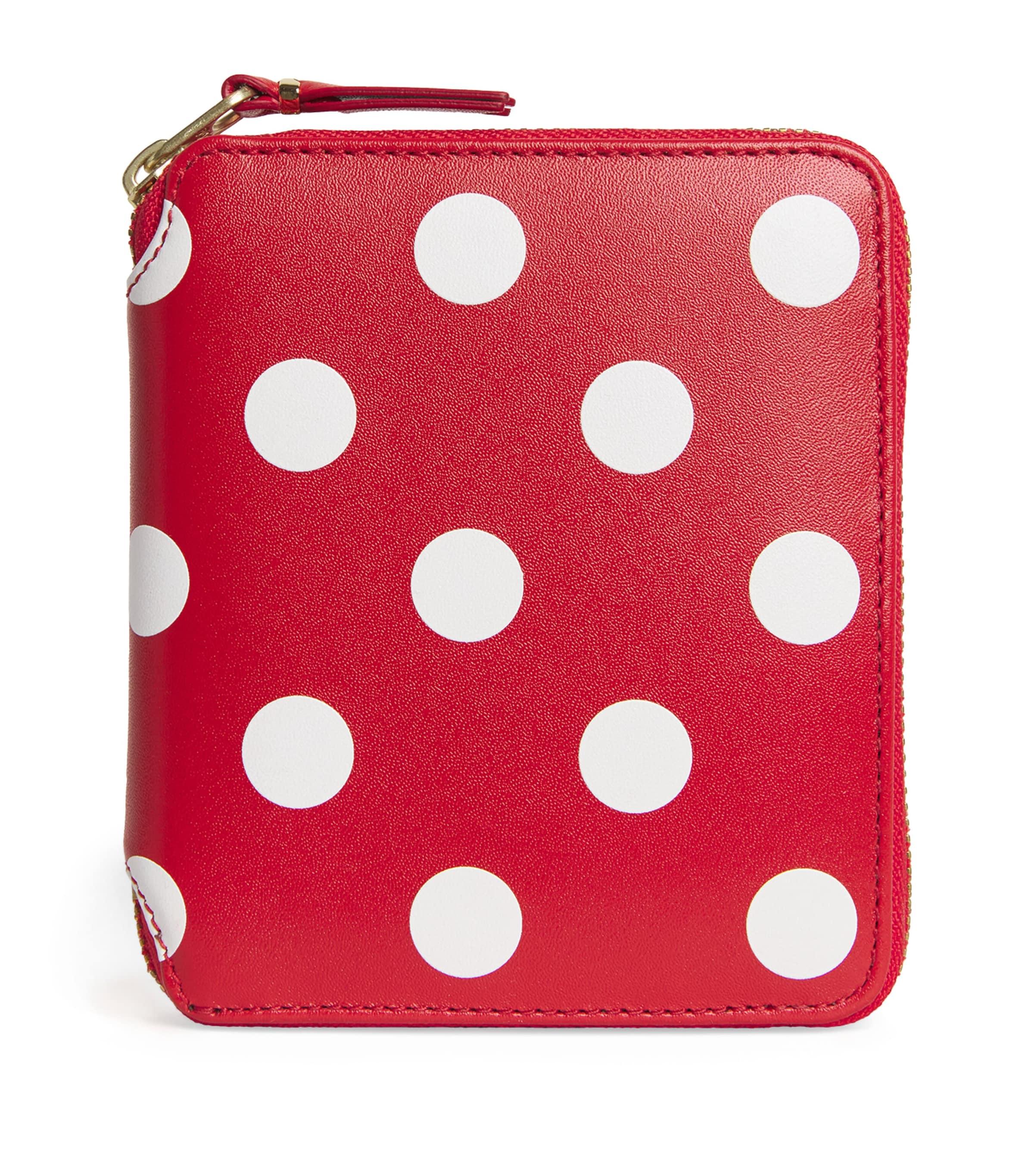 Comme Des Garçons Wallet Leather Polka-Dot Zipped Wallet by COMME DES GARCONS