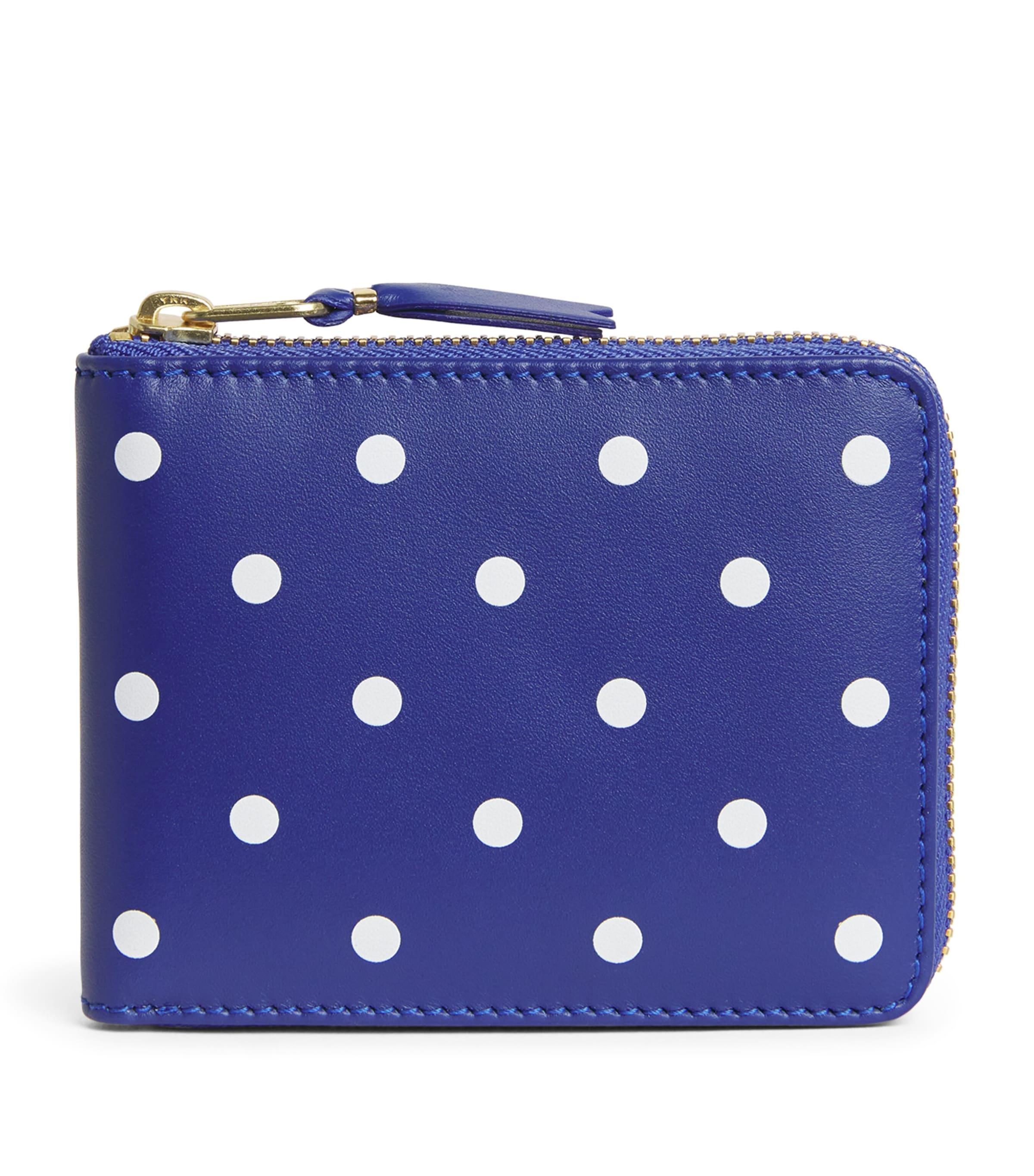 Comme Des Garçons Wallet Leather Polka-Dot Zipped Wallet by COMME DES GARCONS