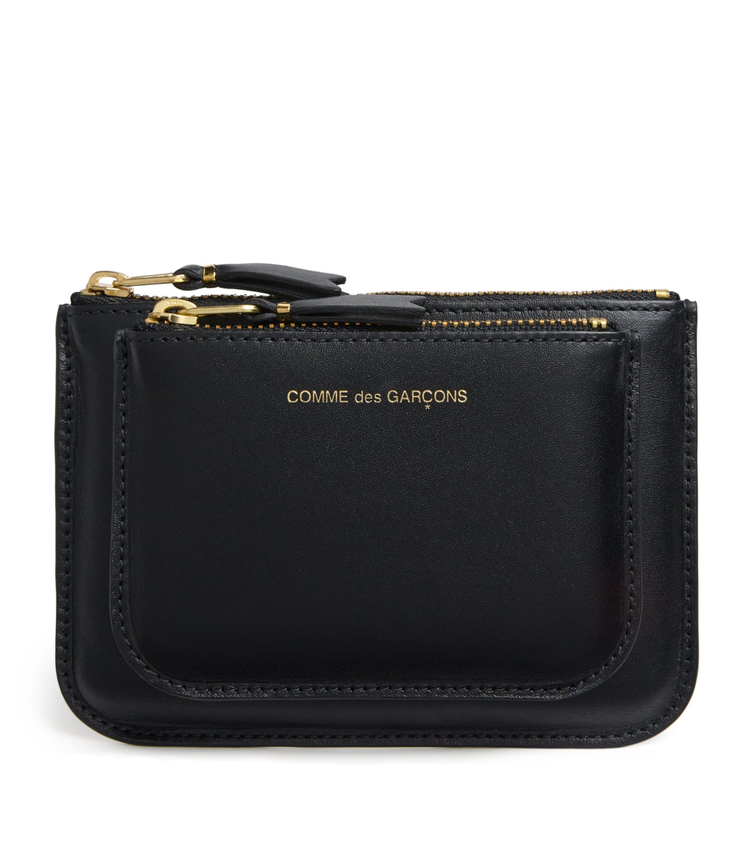 Comme Des Garçons Wallet Medium Leather Logo Wallet by COMME DES GARCONS