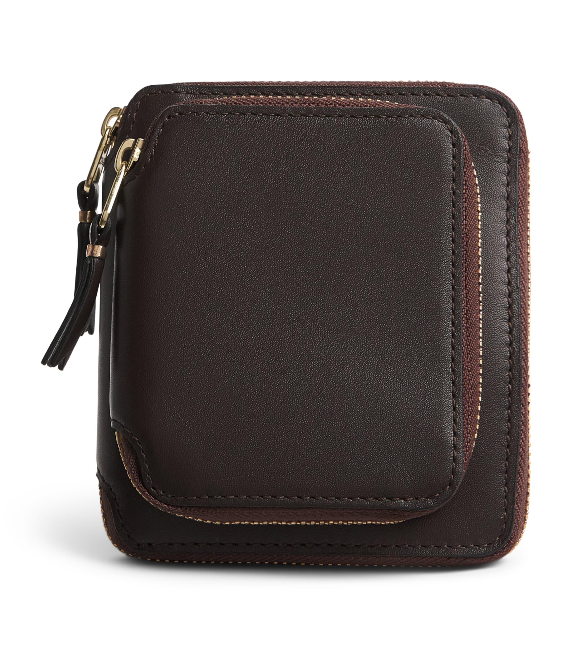 Comme Des Garçons Wallet Small Leather Vertical Outside Pocket Wallet by COMME DES GARCONS