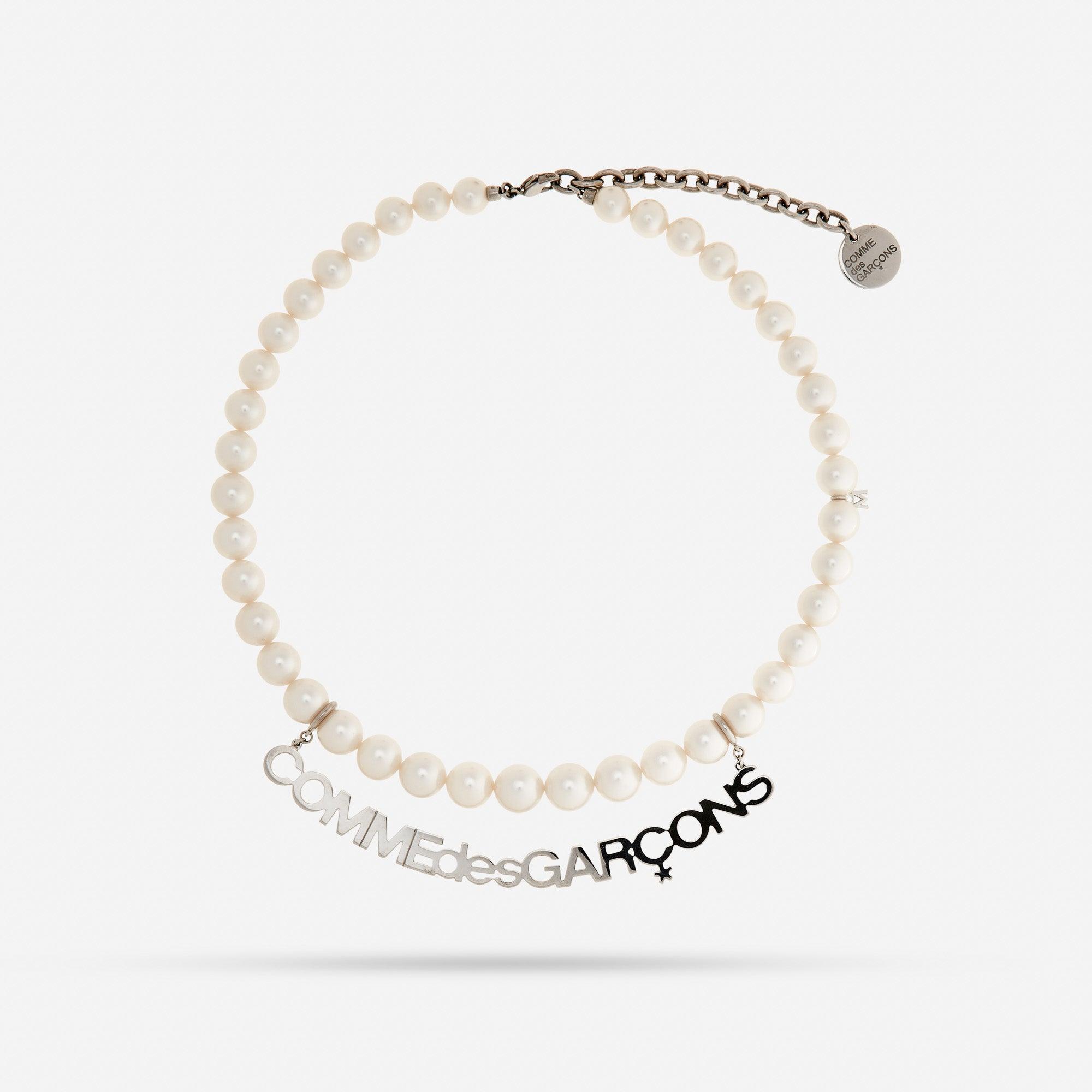 Comme des Garçons - Mikimoto Logo Necklace - (Silver) by COMME DES GARCONS