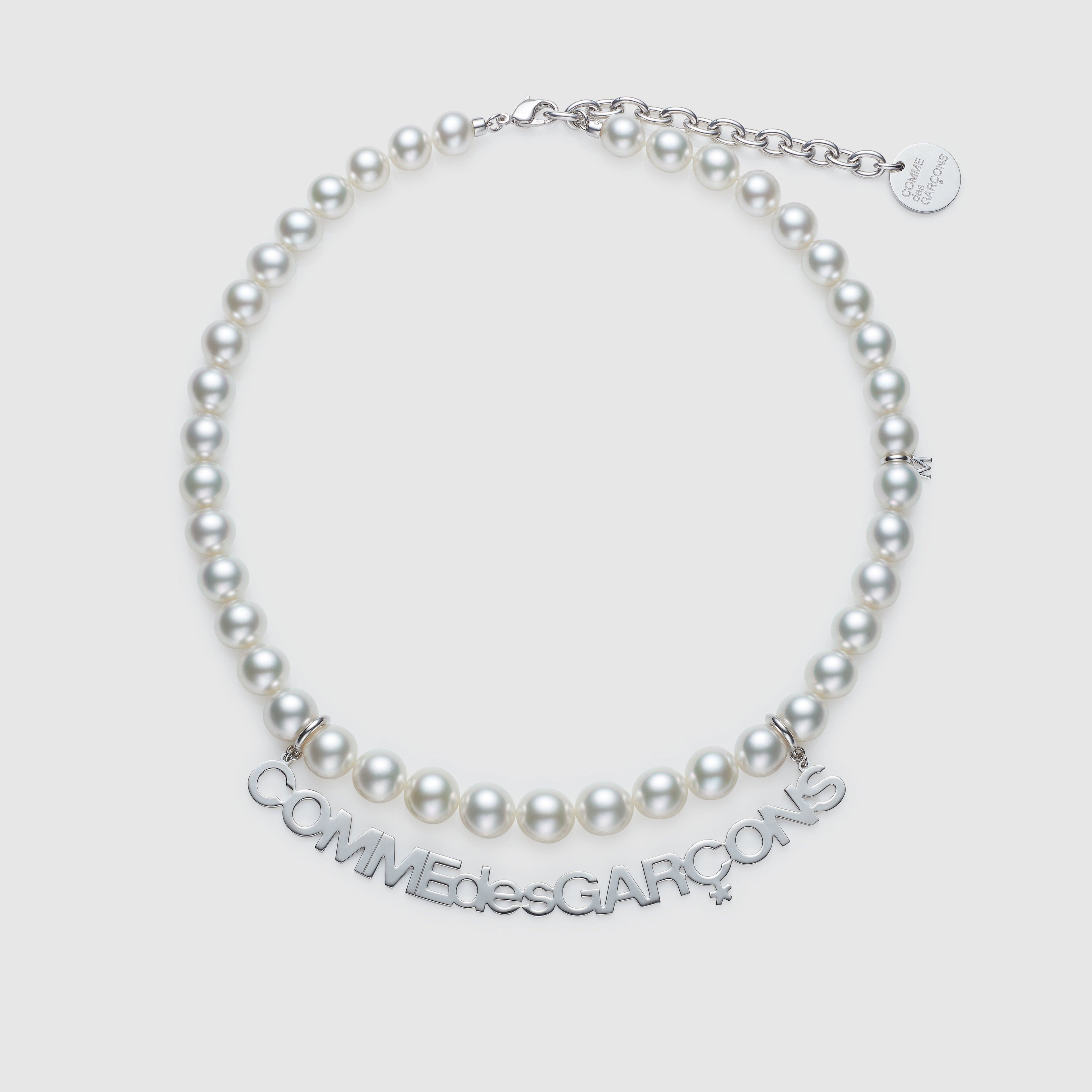 Comme des Garçons - Mikimoto Logo Necklace - (Silver) by COMME DES GARCONS