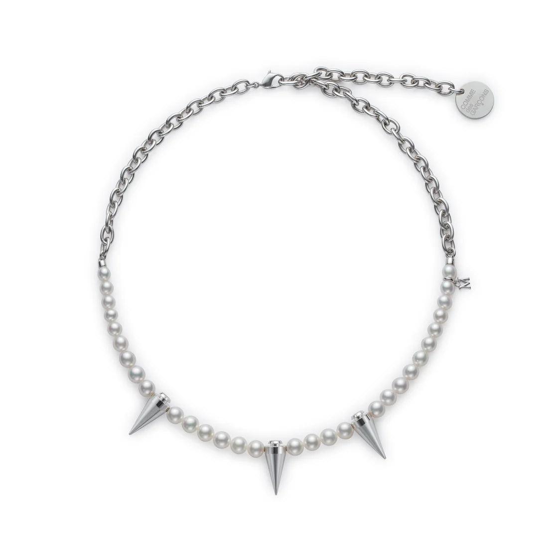 Comme des Garçons - Mikimoto M Cdg Pearl& Chain Necklace(Studs) by COMME DES GARCONS Comme des Garçons - Mikimoto M Cdg Pearl& Chain Necklace(Studs) by COMME DES GARCONS