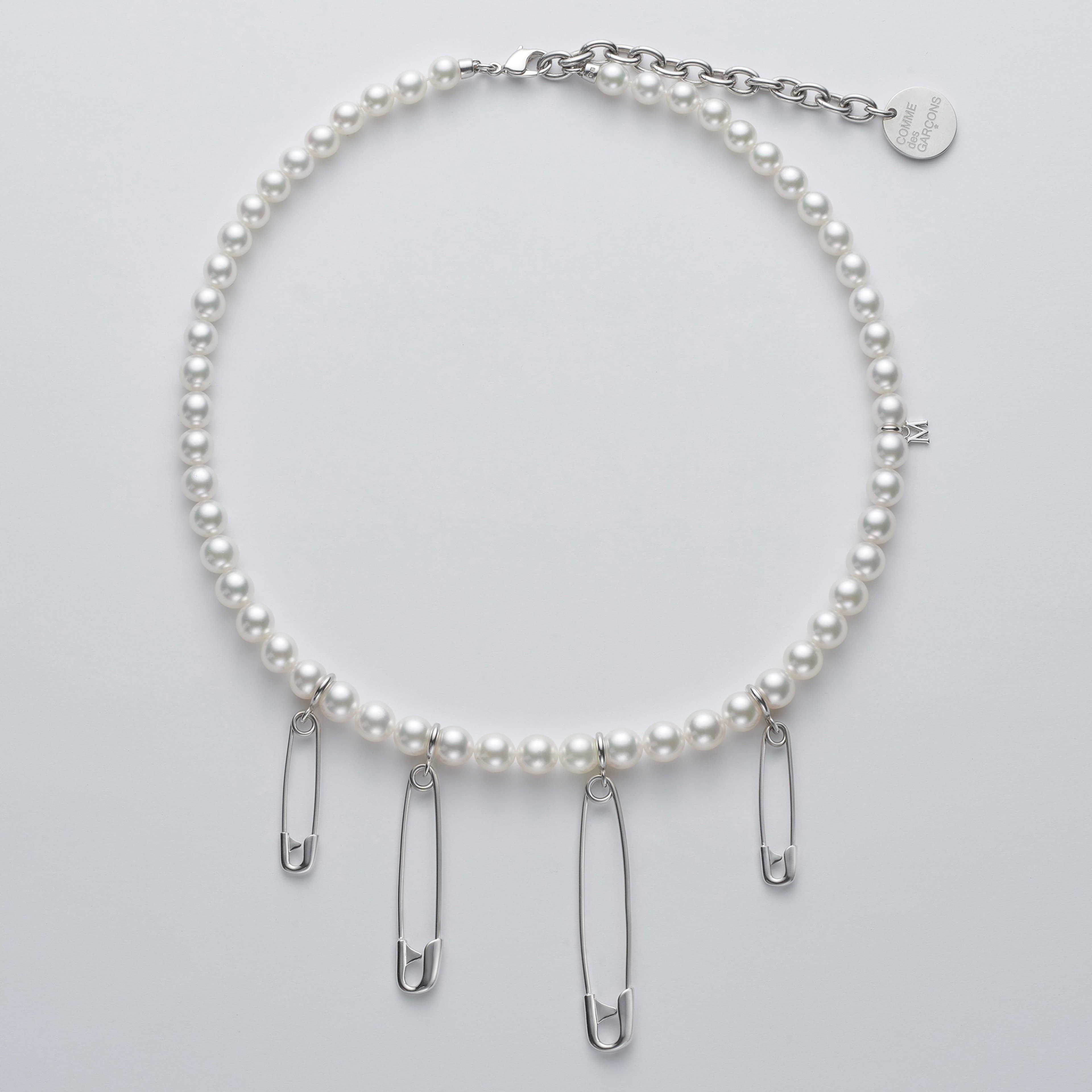 Comme des Garçons - Mikimoto Safety Pin Necklace by COMME DES GARCONS