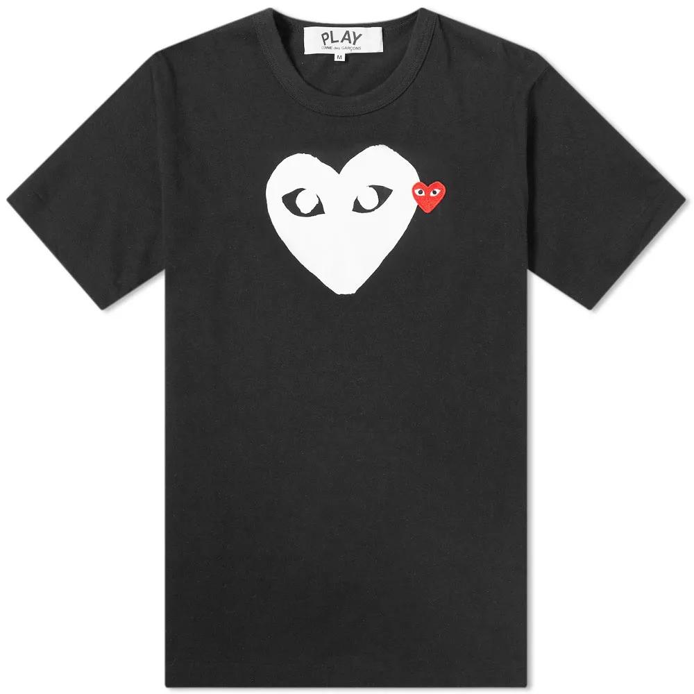 Comme des Garçons Play Double Heart Logo T-Shirt by COMME DES GARCONS