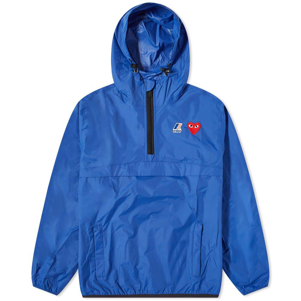 Comme des Garçons Play x K-Way Half Zip Packable Jacket by COMME DES GARCONS