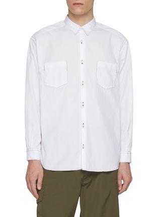 Contrast Stitch Cotton Pocket Shirt by COMME DES GARCONS