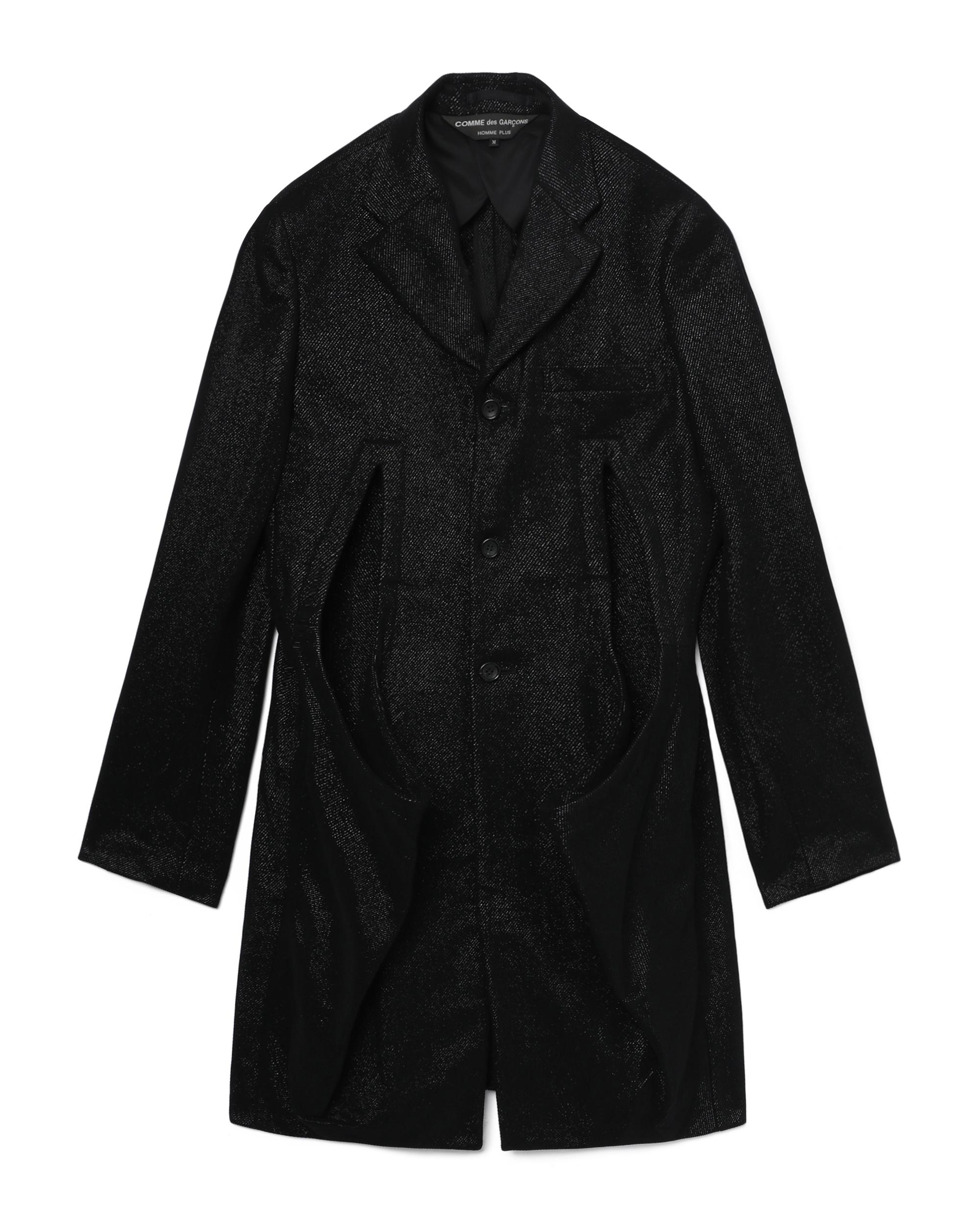 Cut-outs shimmer coat by COMME DES GARCONS