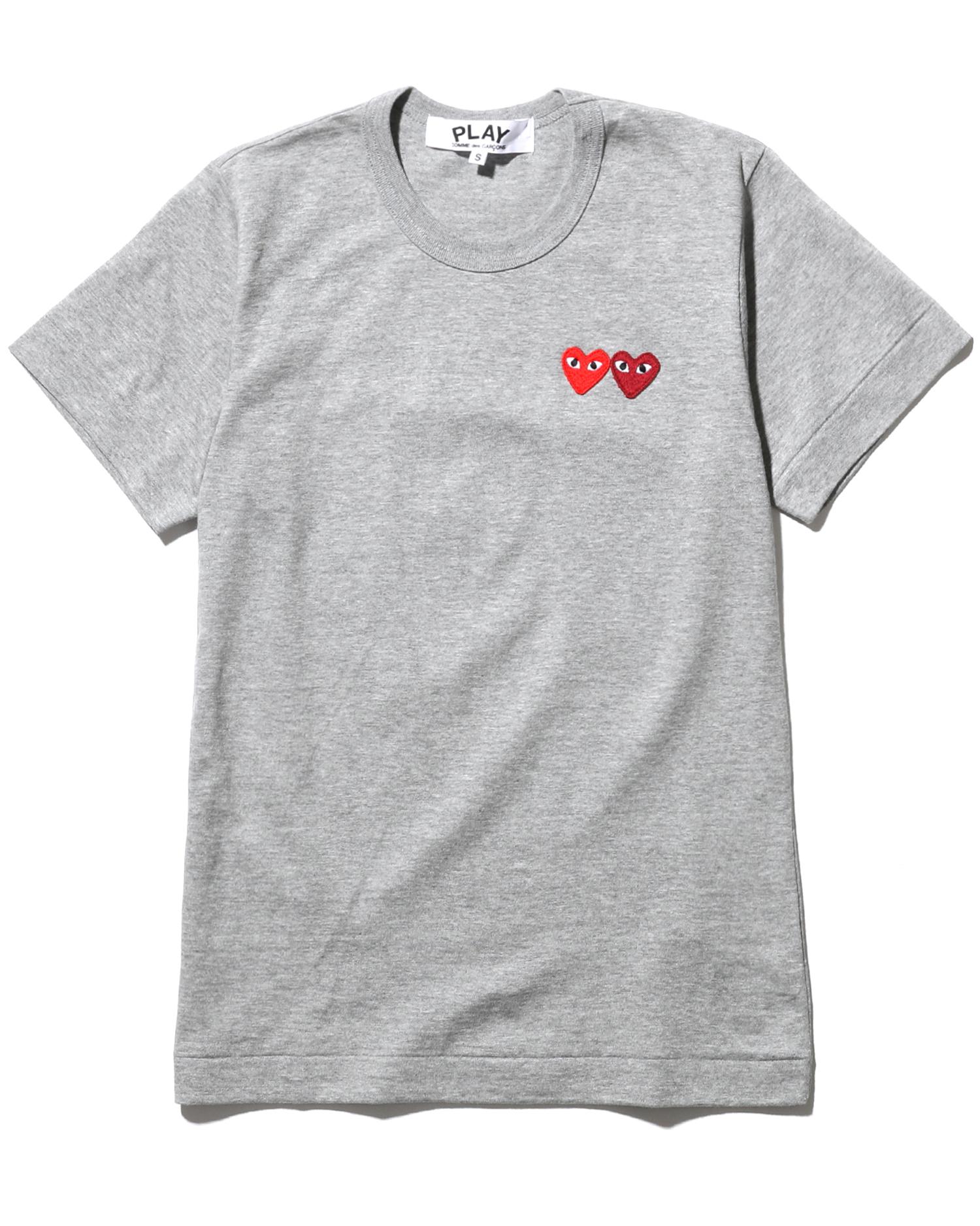 Double heart logo tee by COMME DES GARCONS